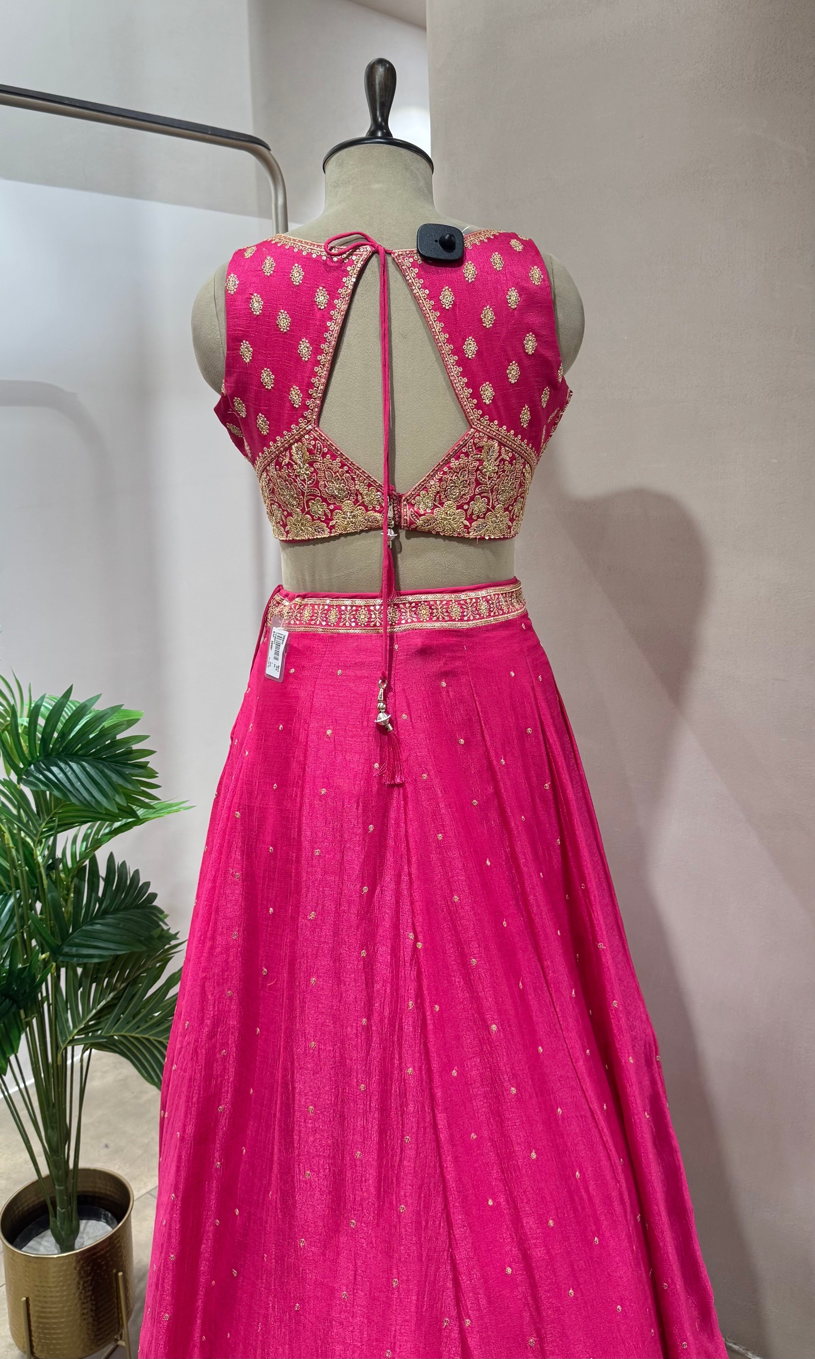 Pink EMBELLISHED LEHENGA WITH DUPATTA