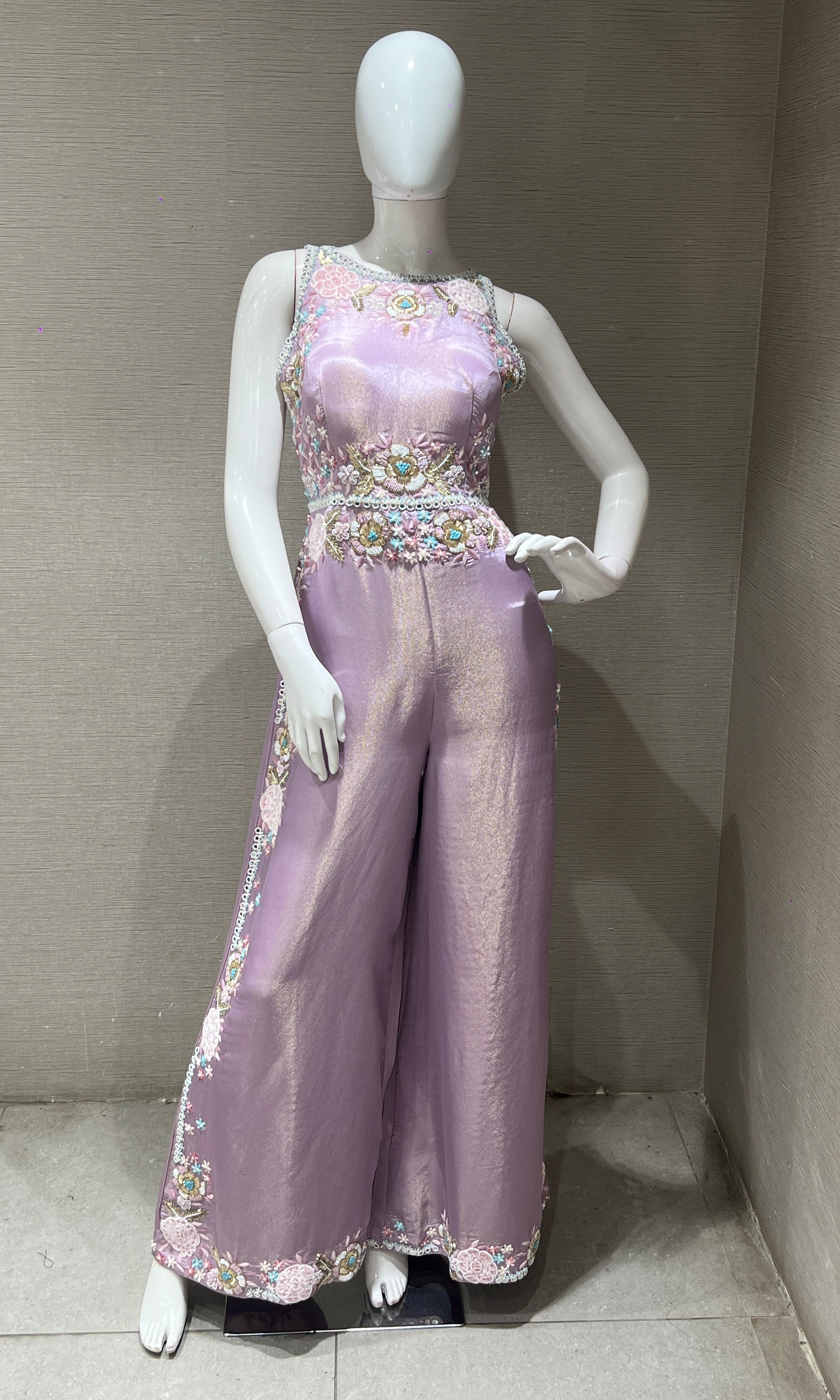 Lilac Embellished Jumpsuit