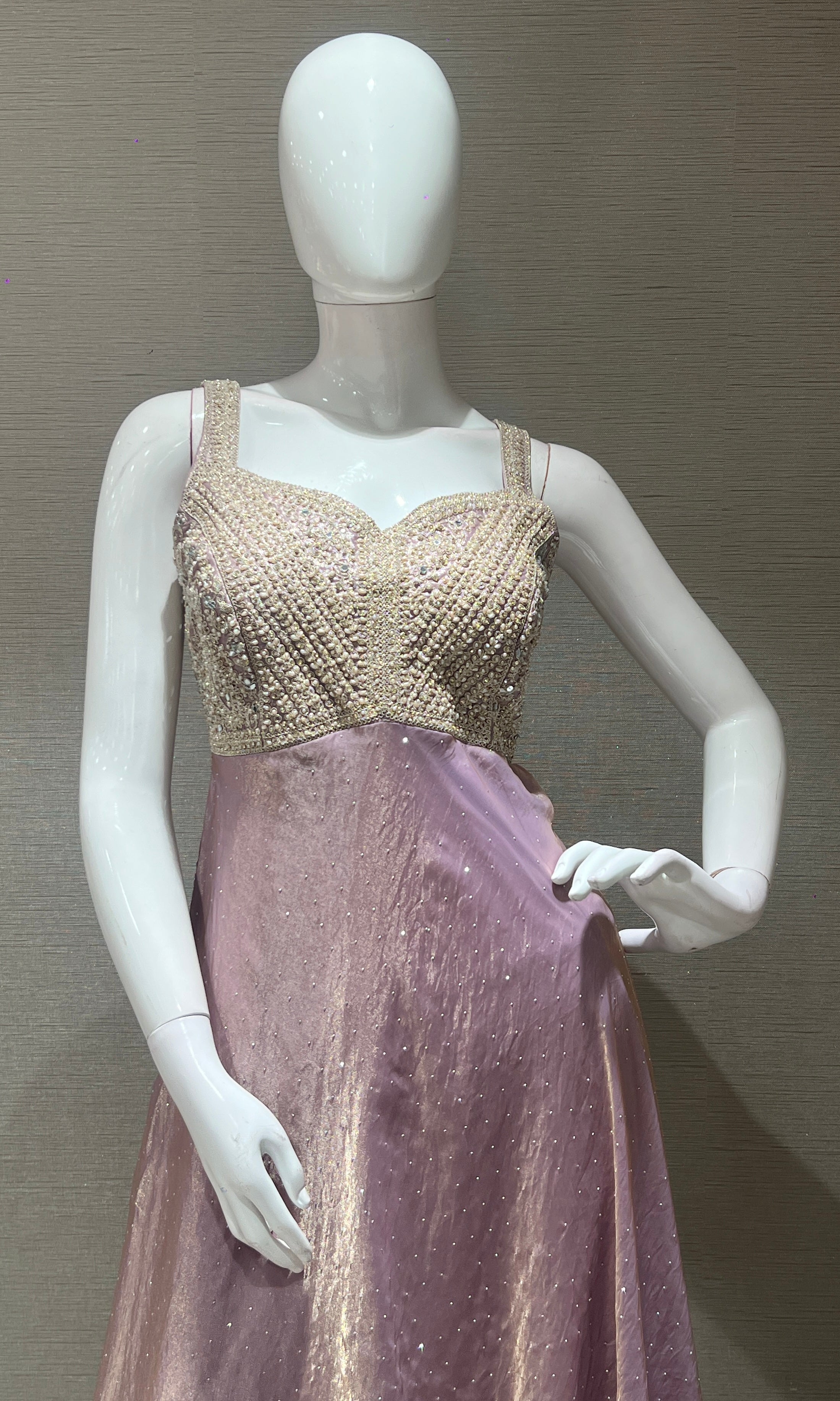 Lilac EMBROIDERED Anarkali WITH PALAZZO PANTS