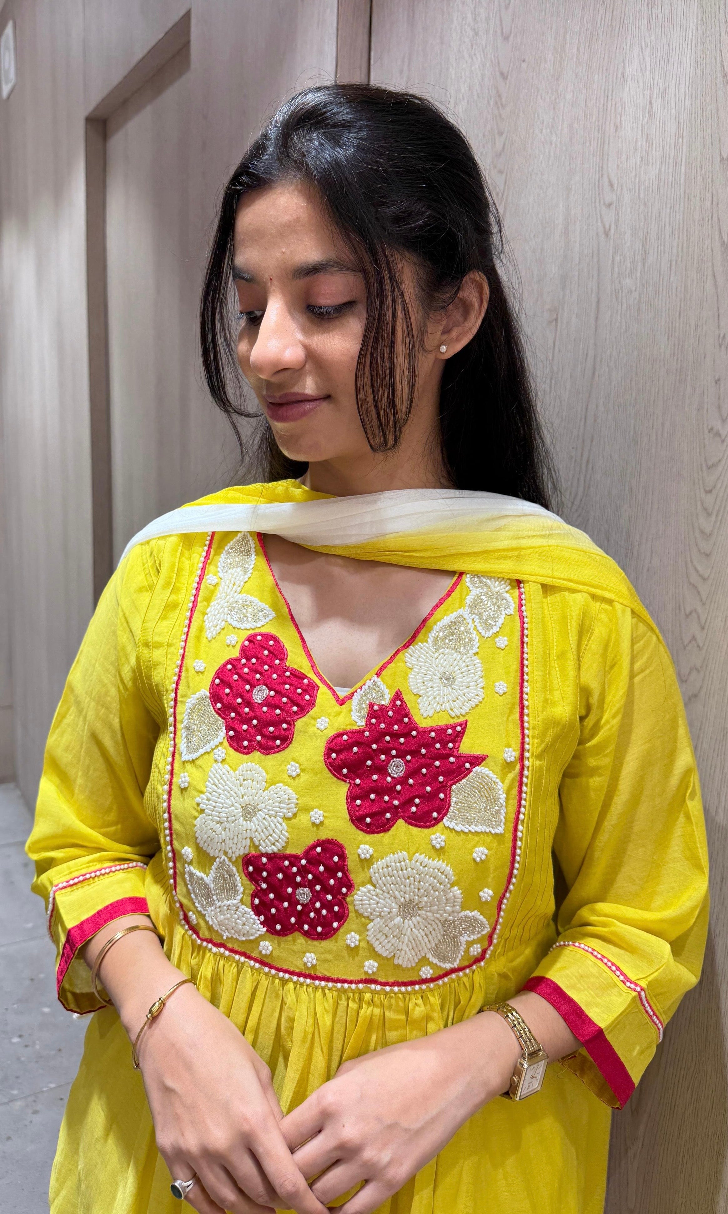 sunshine yellow kurta set