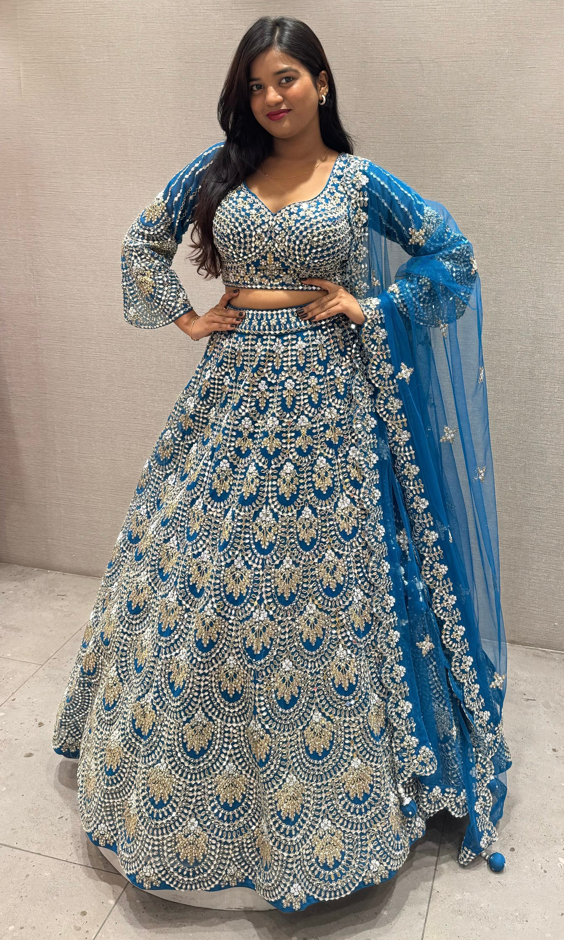 Blue lehenga