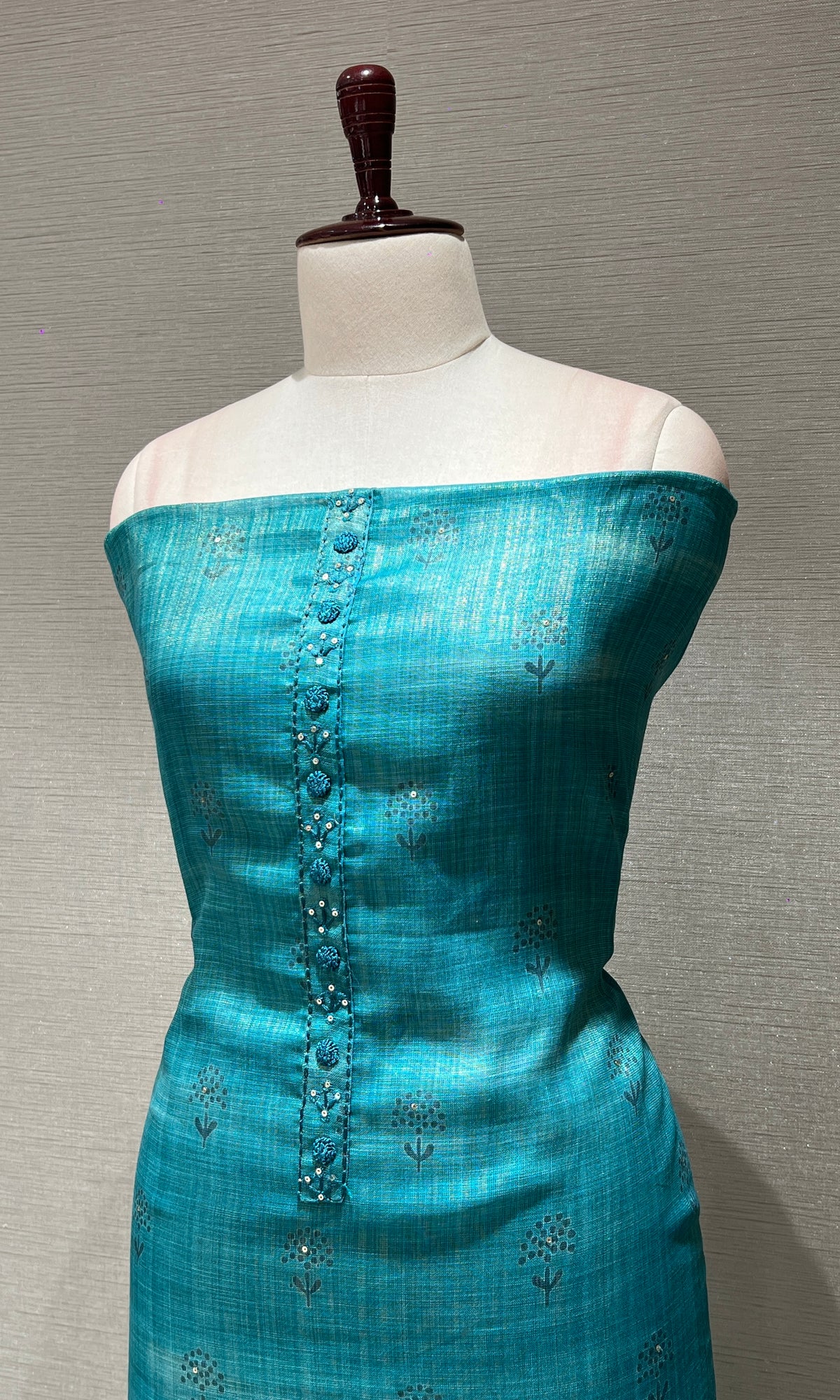 Blue dress material