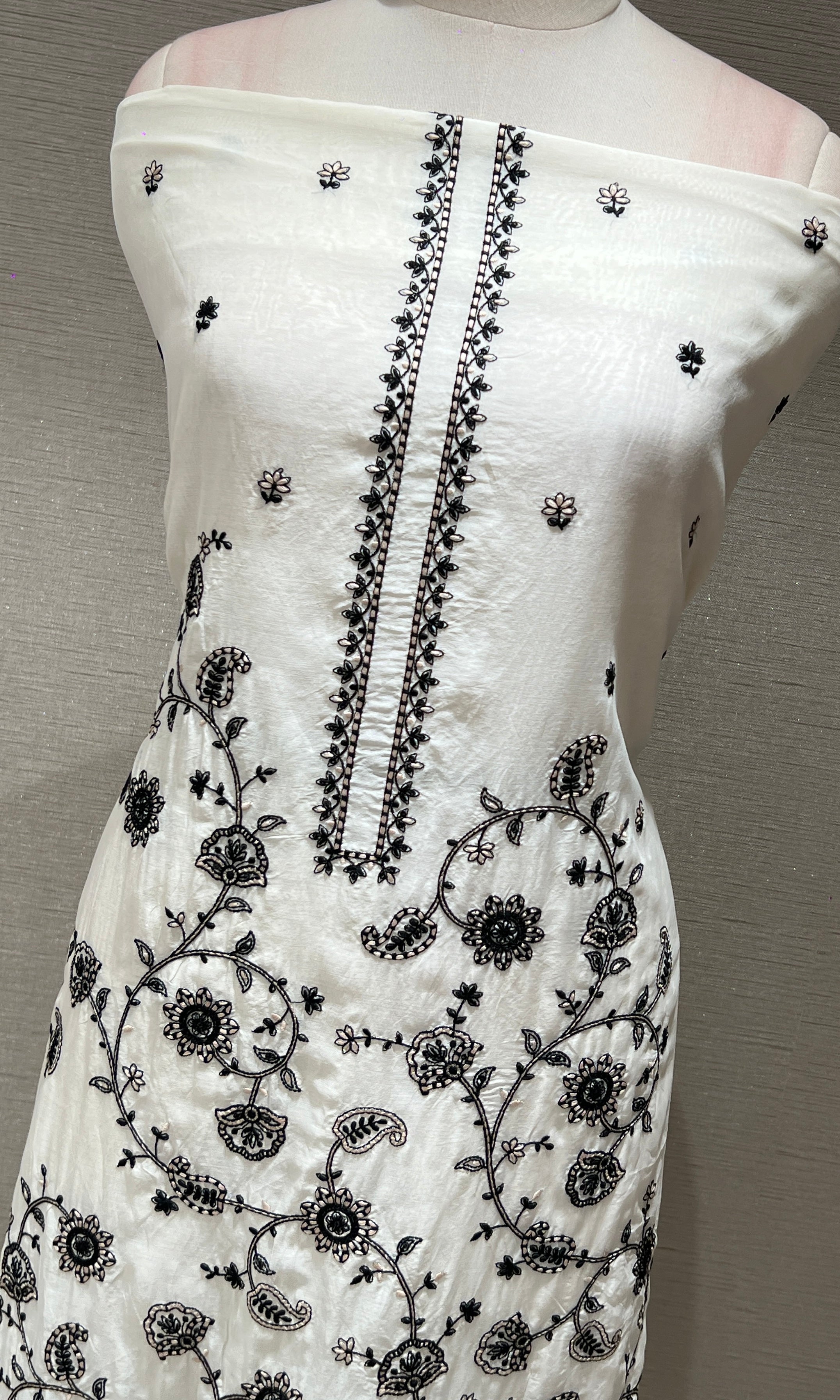 White dress material