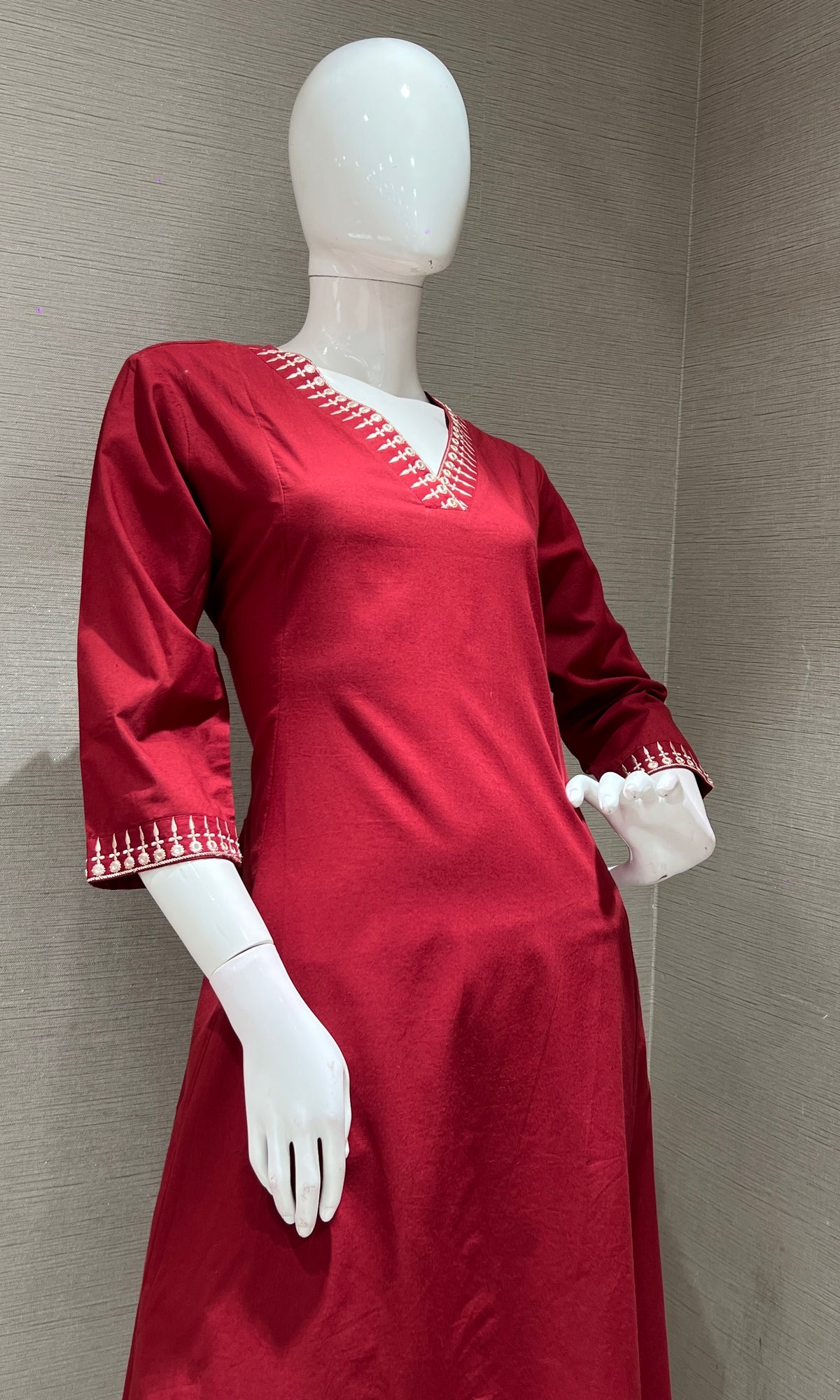 Maroon ETHNIC KURTA SET