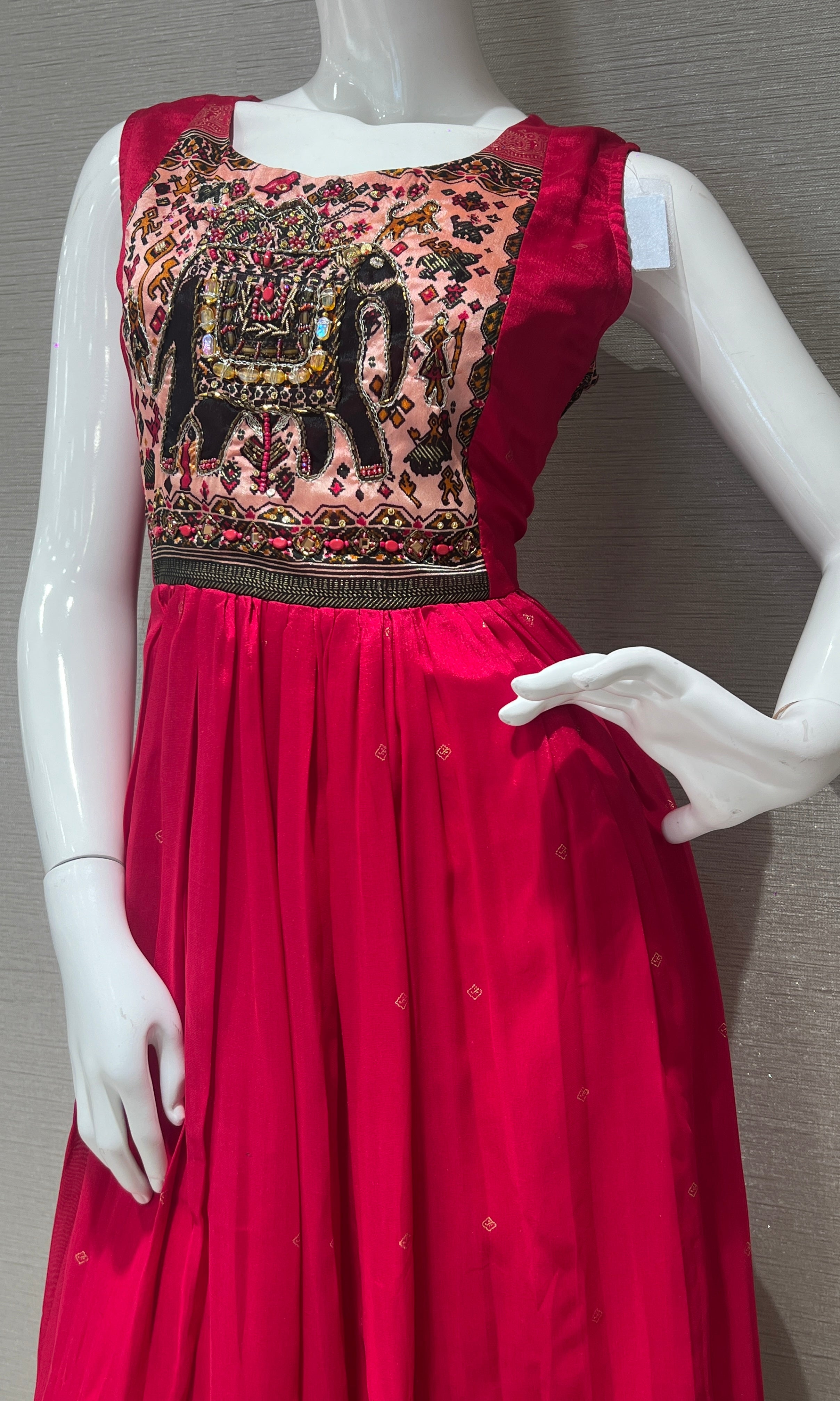 Pink long dress