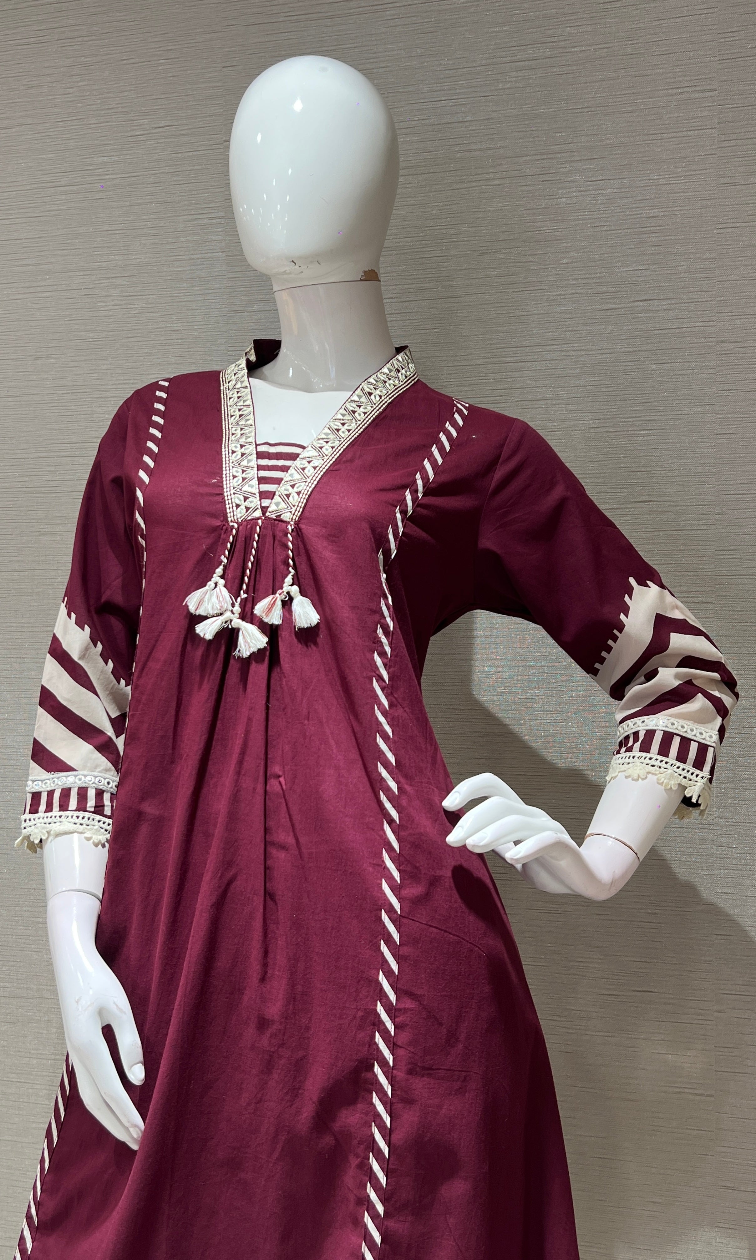 Wine kurta set