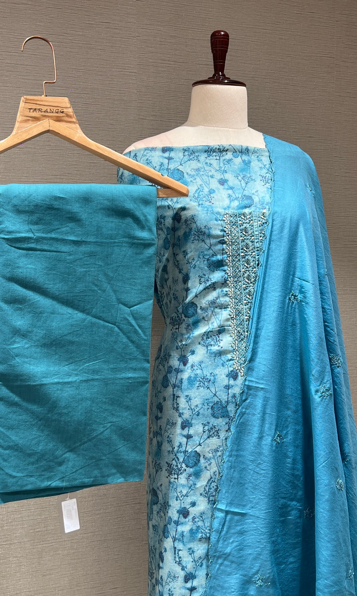 Sea Blue dress material