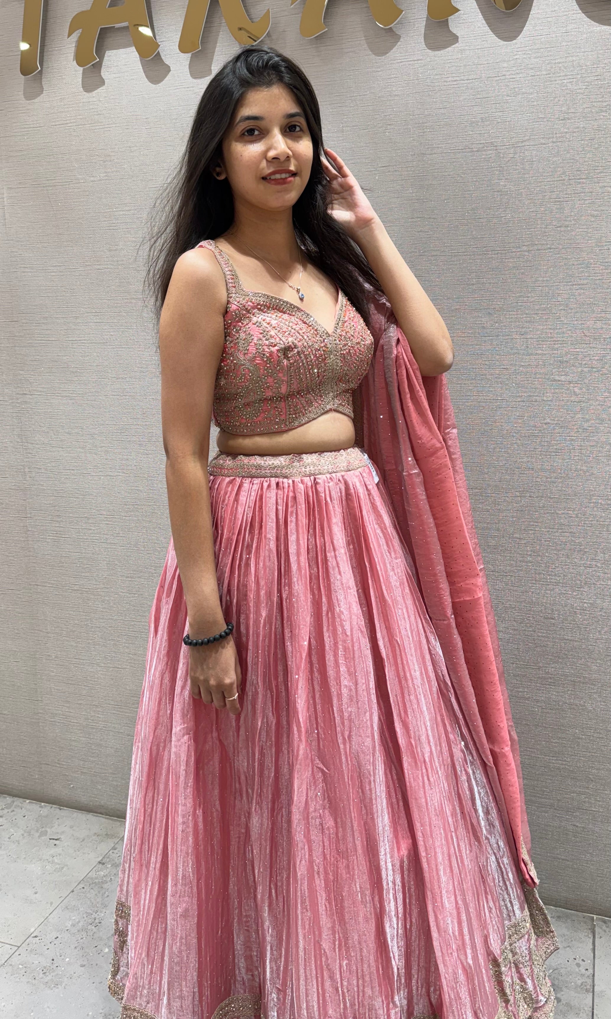 Baby pink Lehenga WITH DUPATTA
