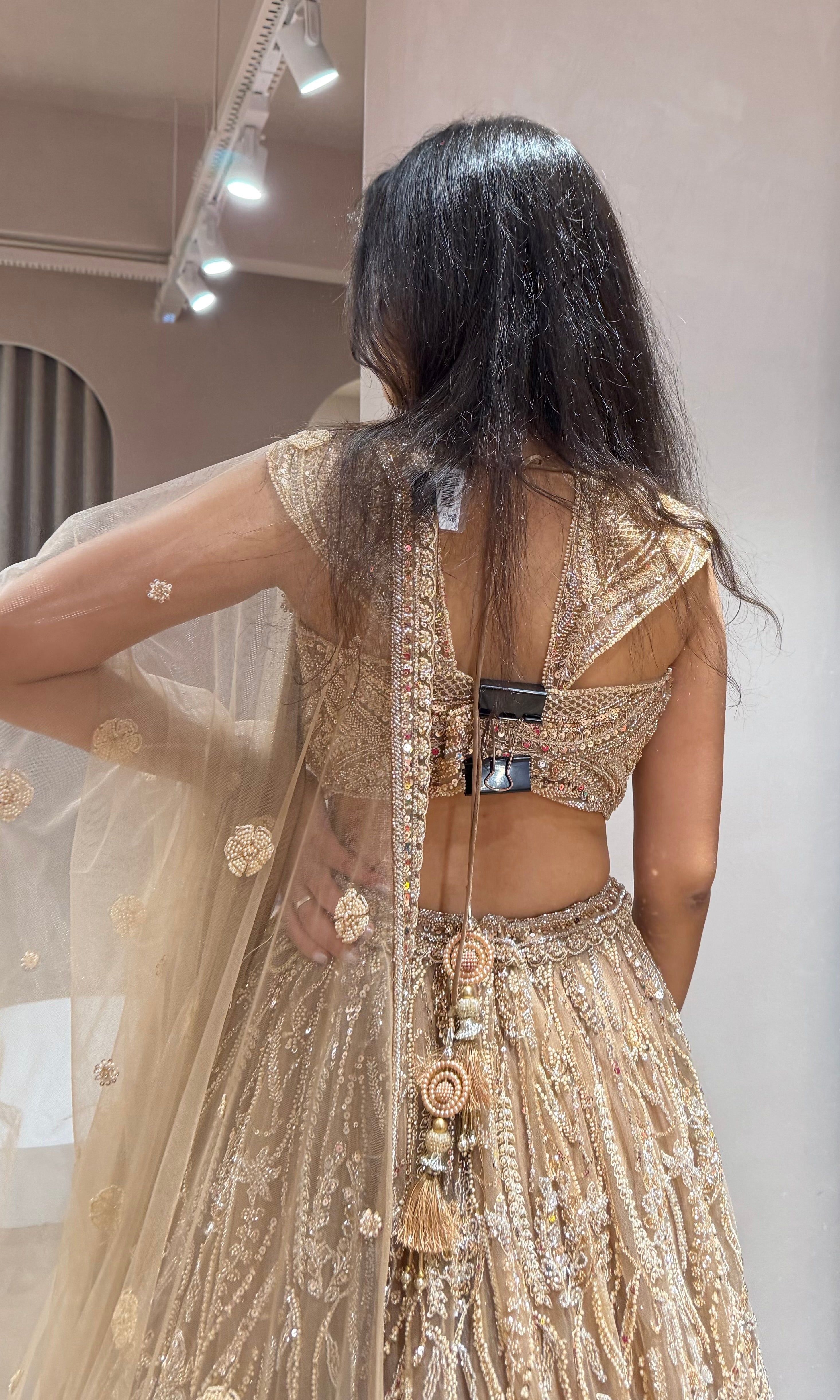 Gold EMBROIDERY Lehenga WITH BLOUSE