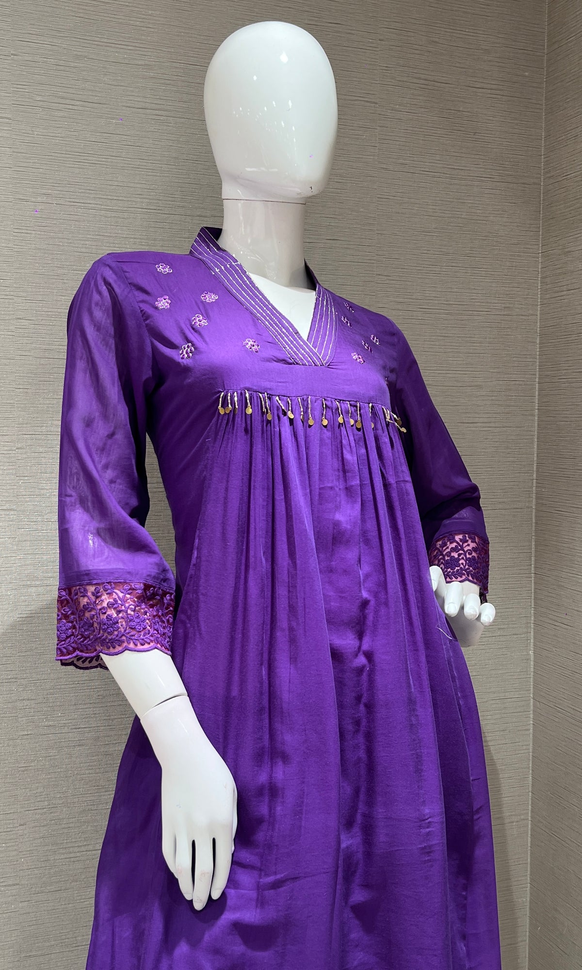 Purple kurta set
