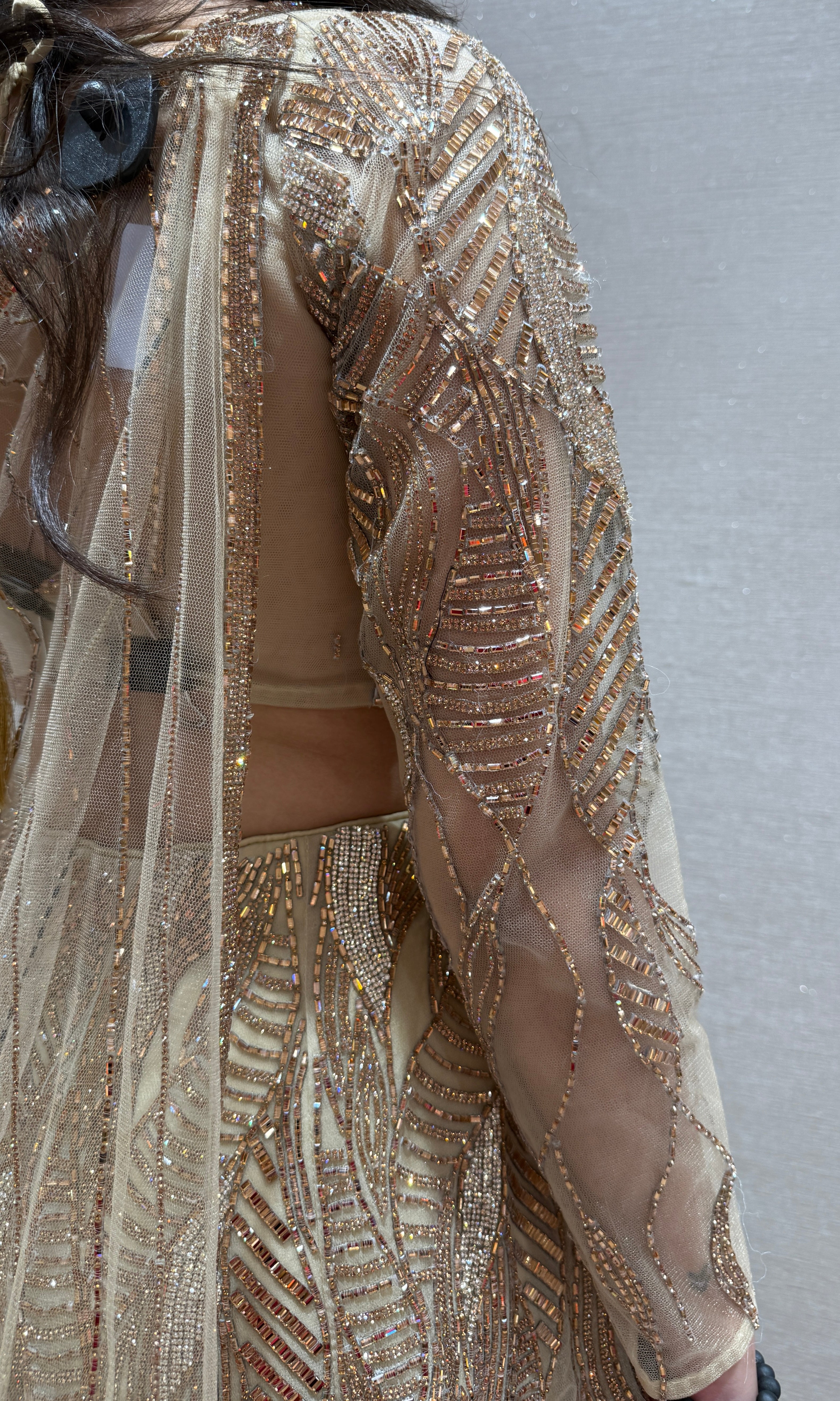 Elegant Gold Embroidered Lehenga