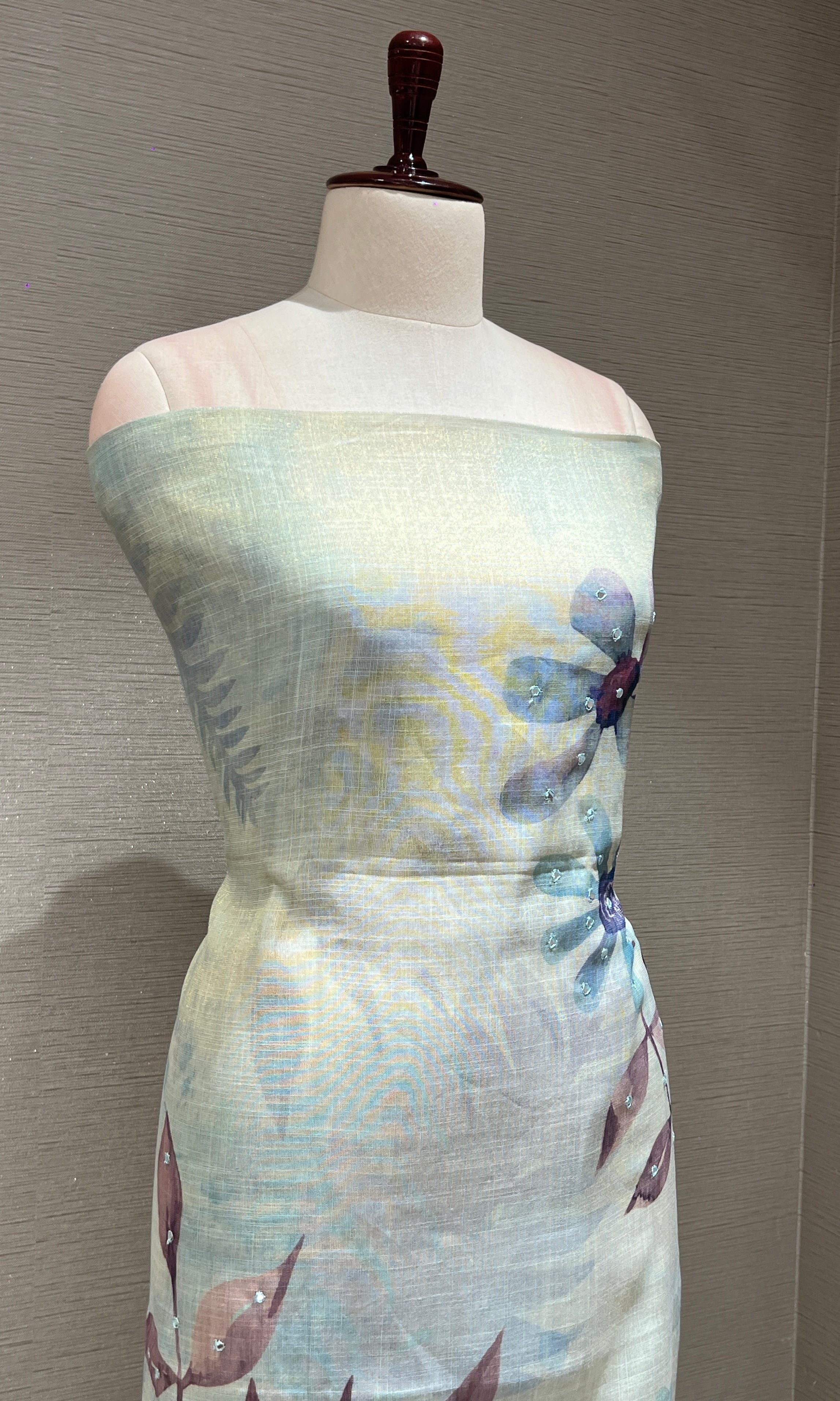 Sea blue dress material