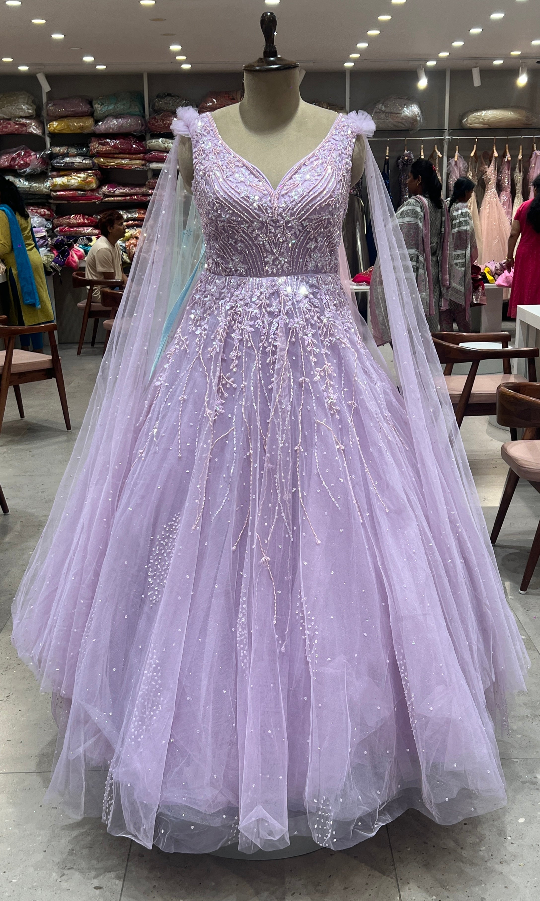 Light Purple Crystal Bloom Gown