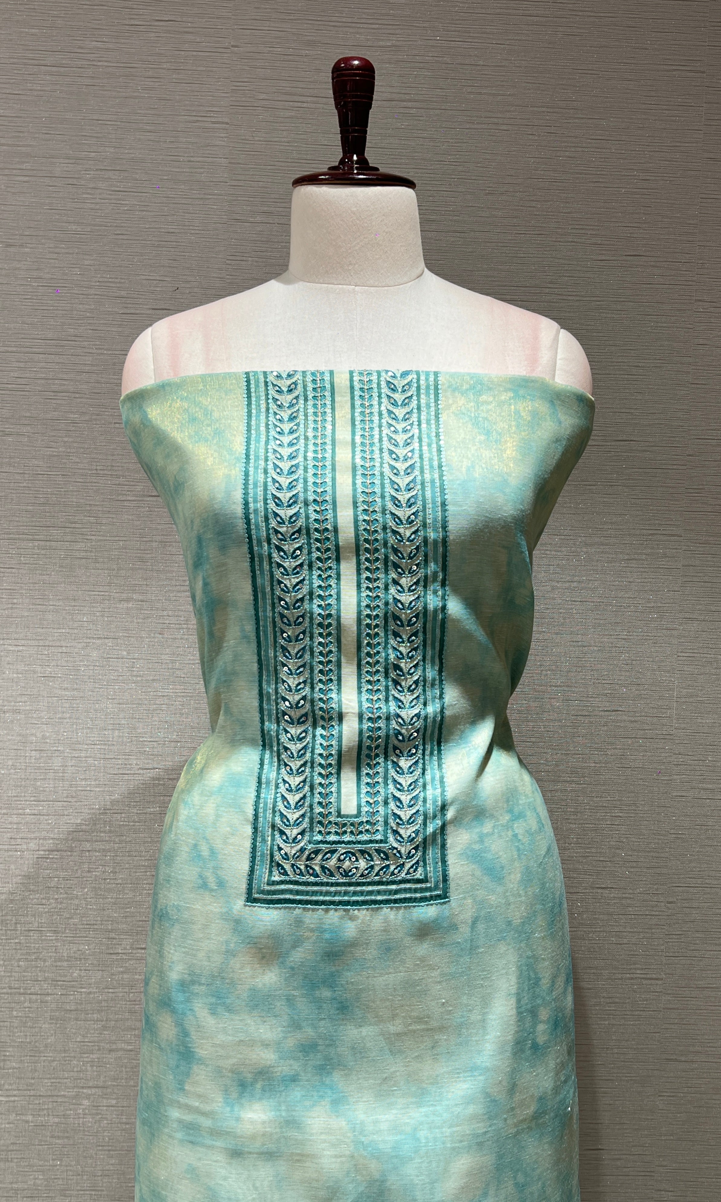 Light blue dress material
