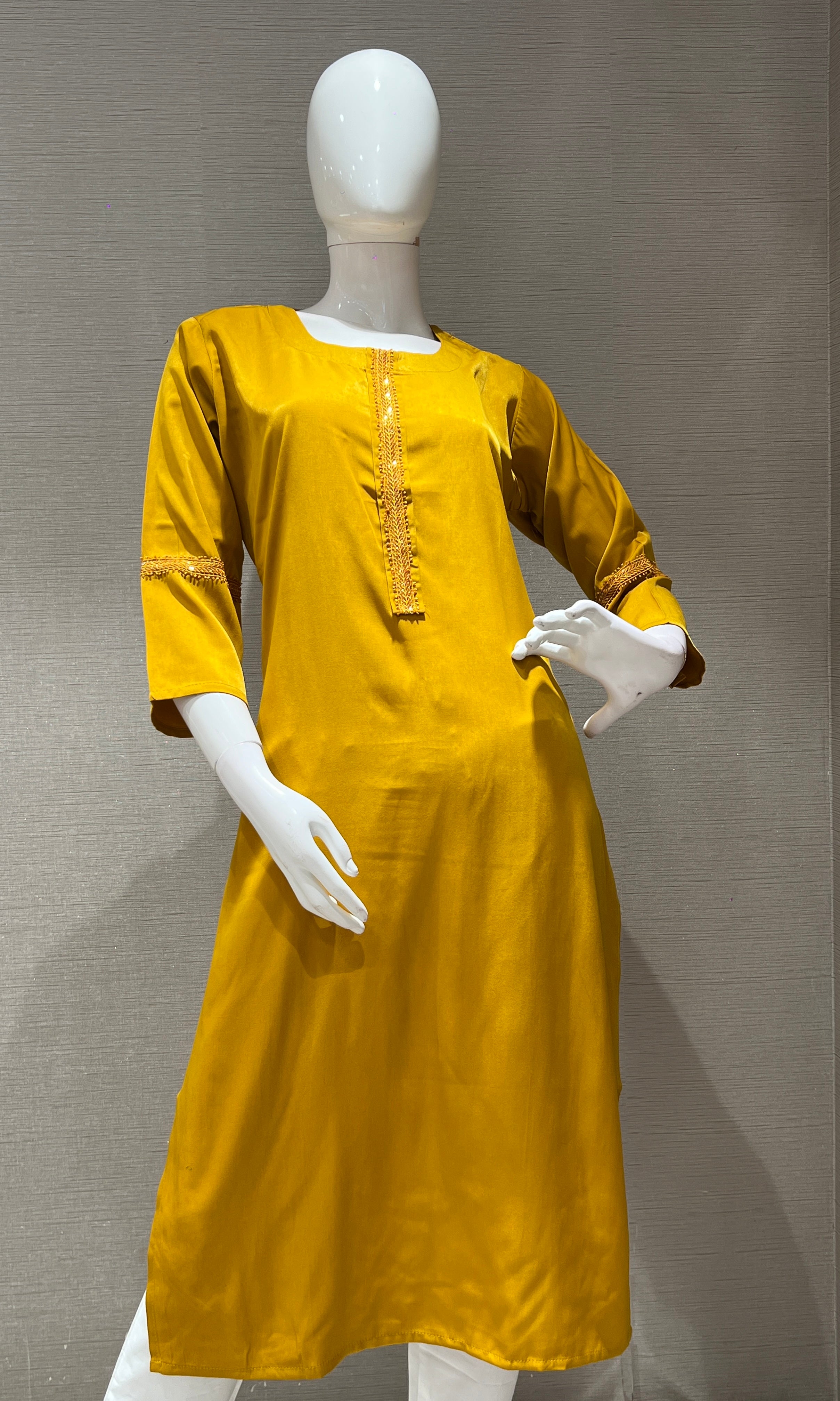 Mustard KURTI TOP
