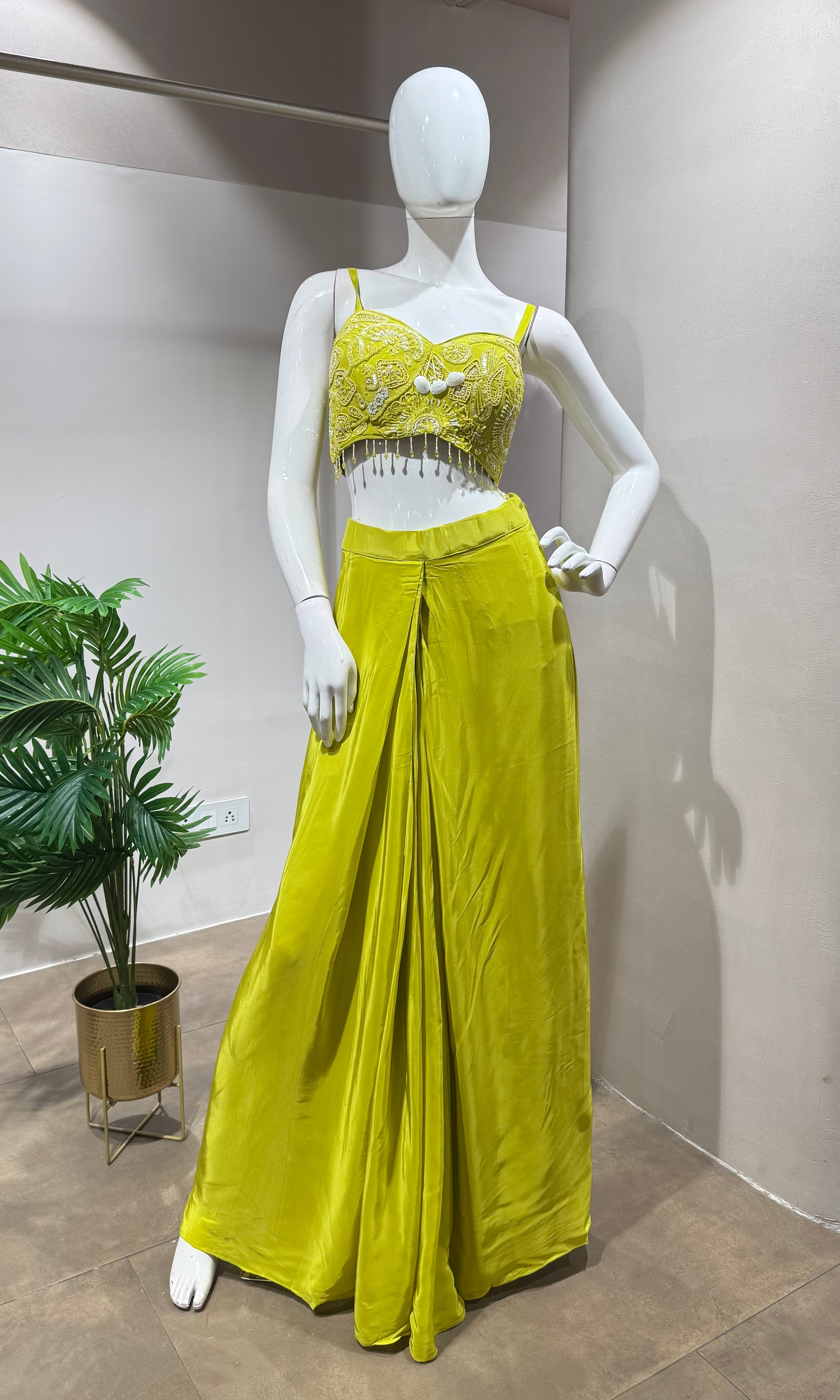 LIRIL DRAPE SKIRT WITH CROP JACKET