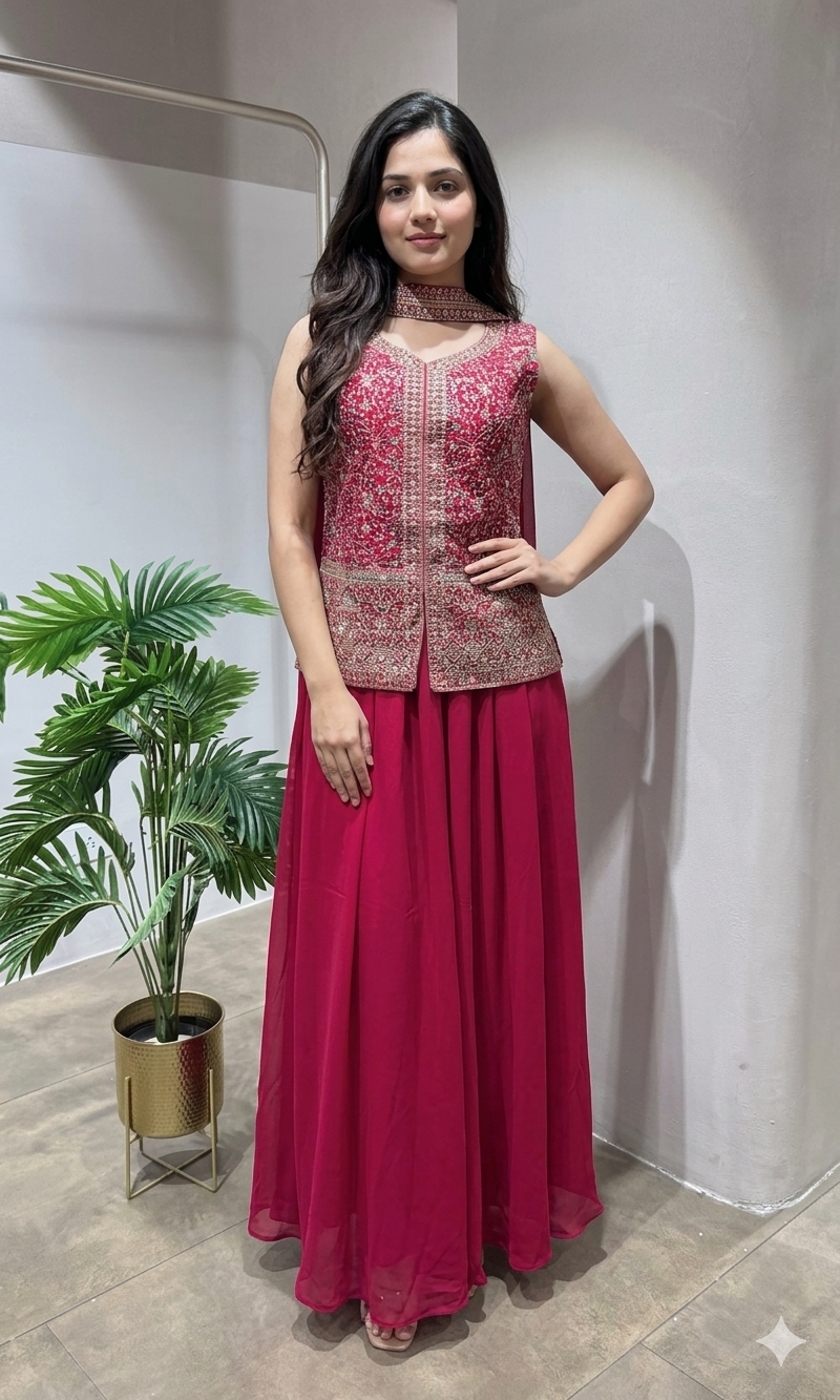 RANI PINK PALAZZO SET