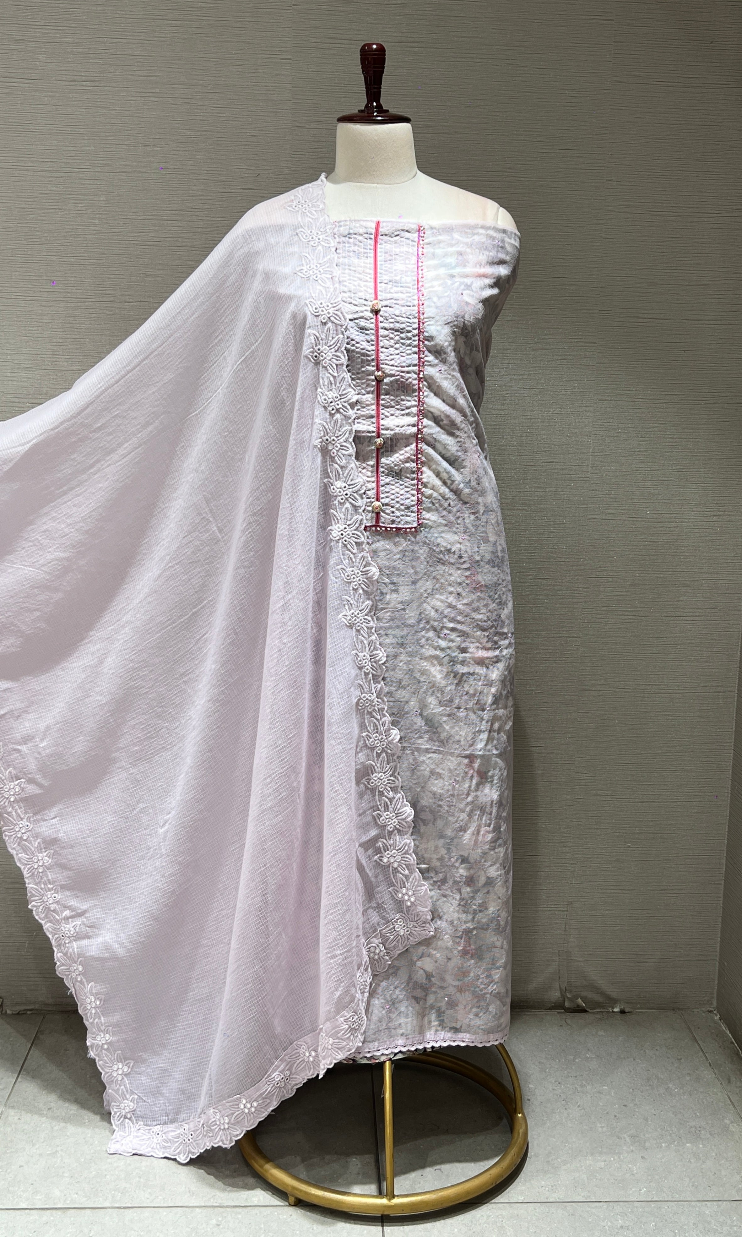 Light purple dress material