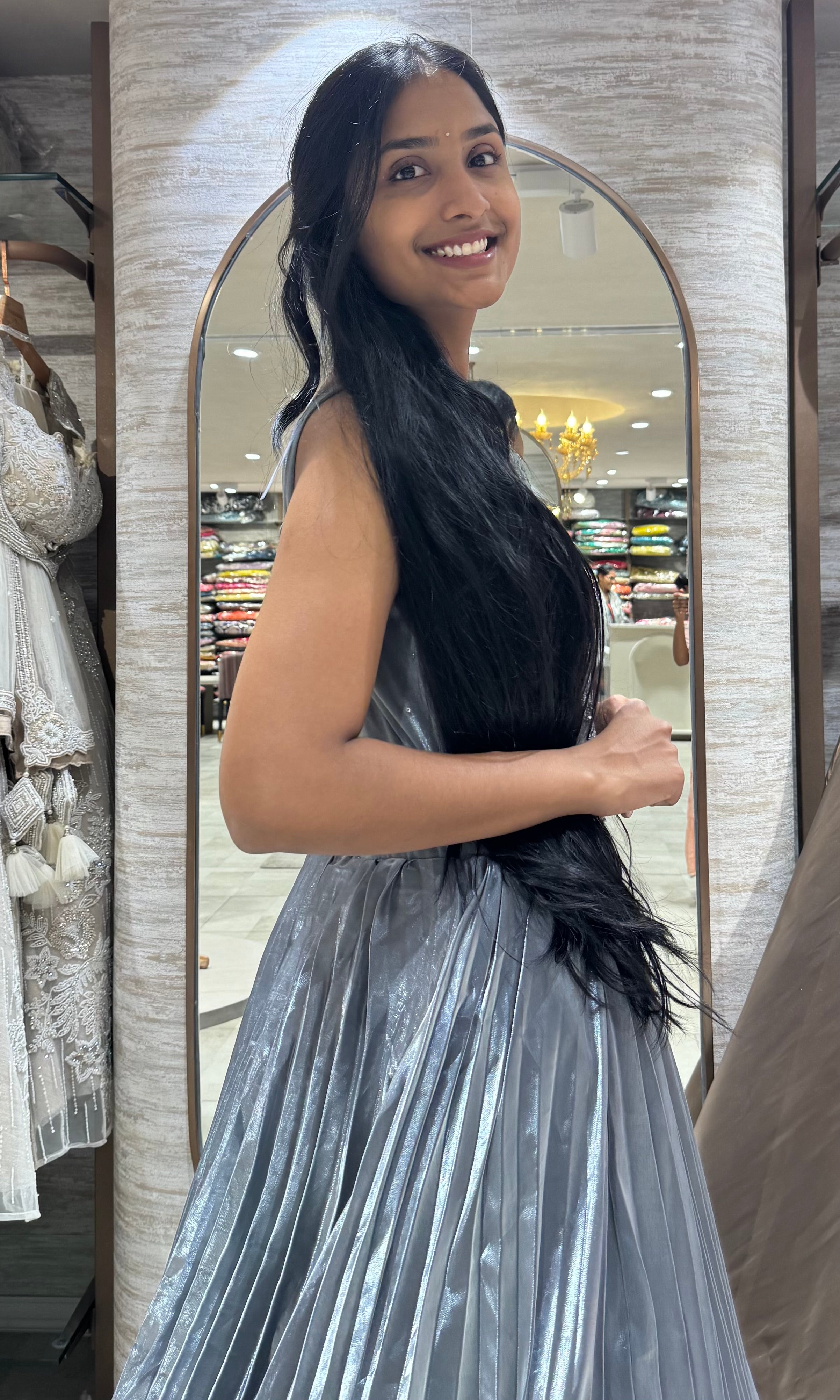 grey Crystal Princess Gown