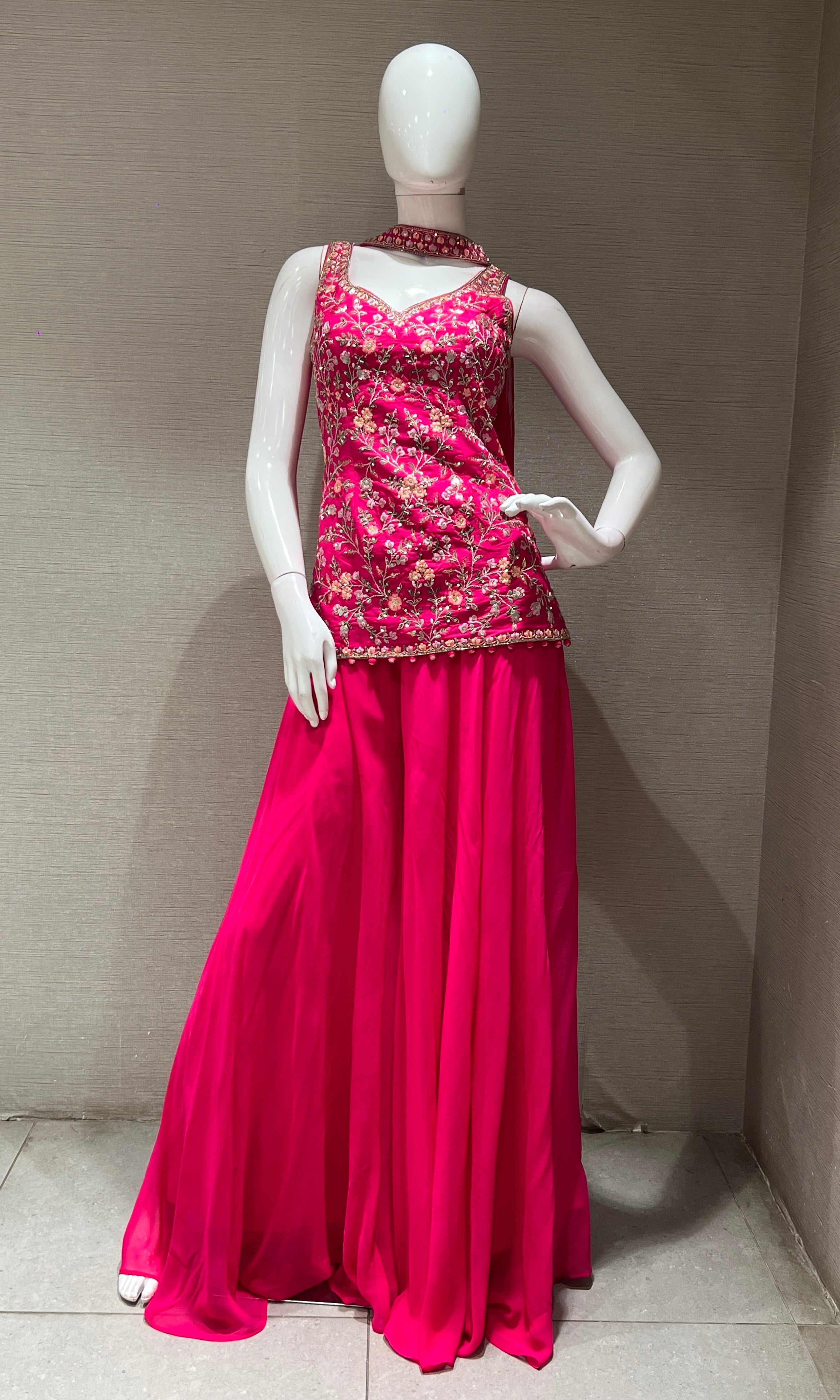 Pink FLORAL palazzo SET