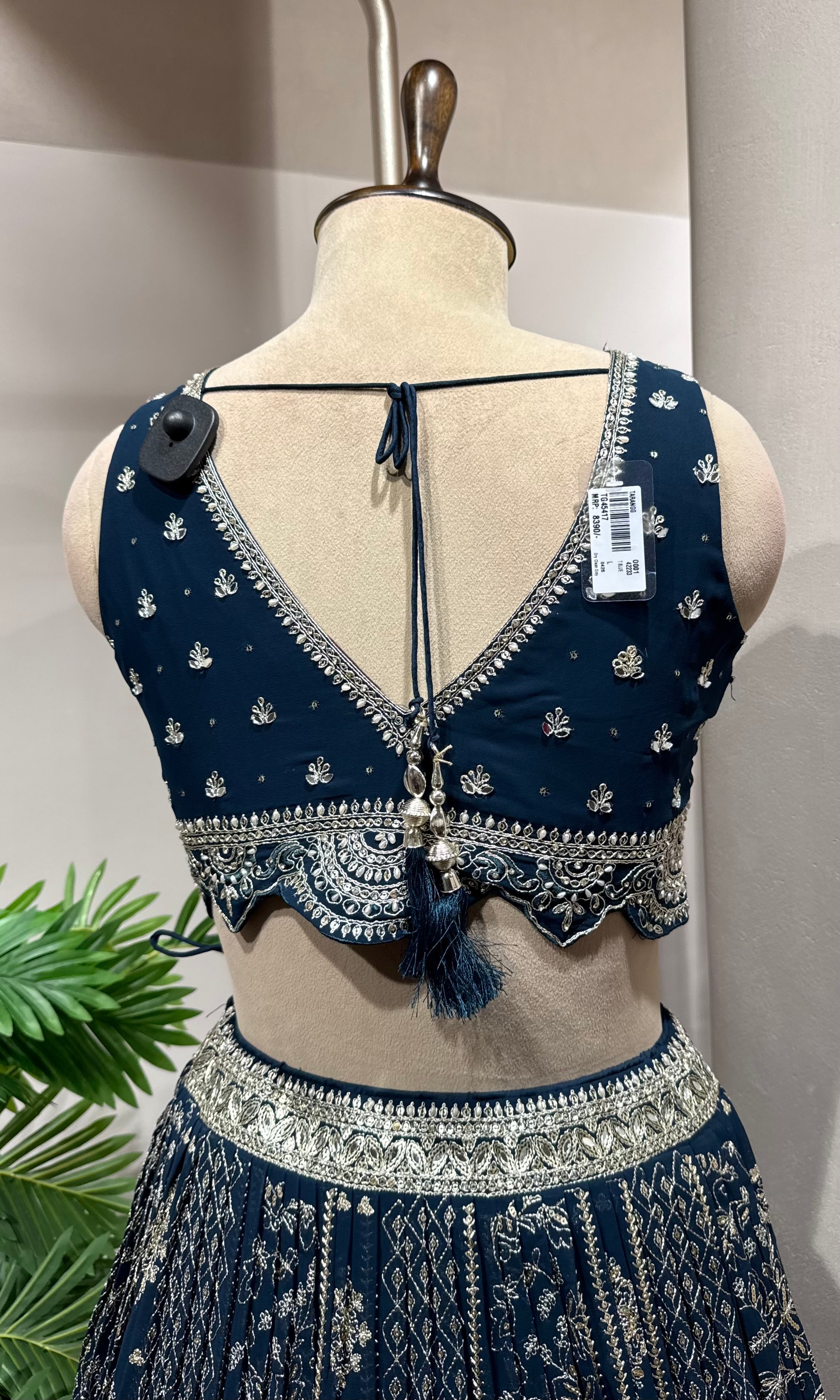 blue georgette designer lehenga choli