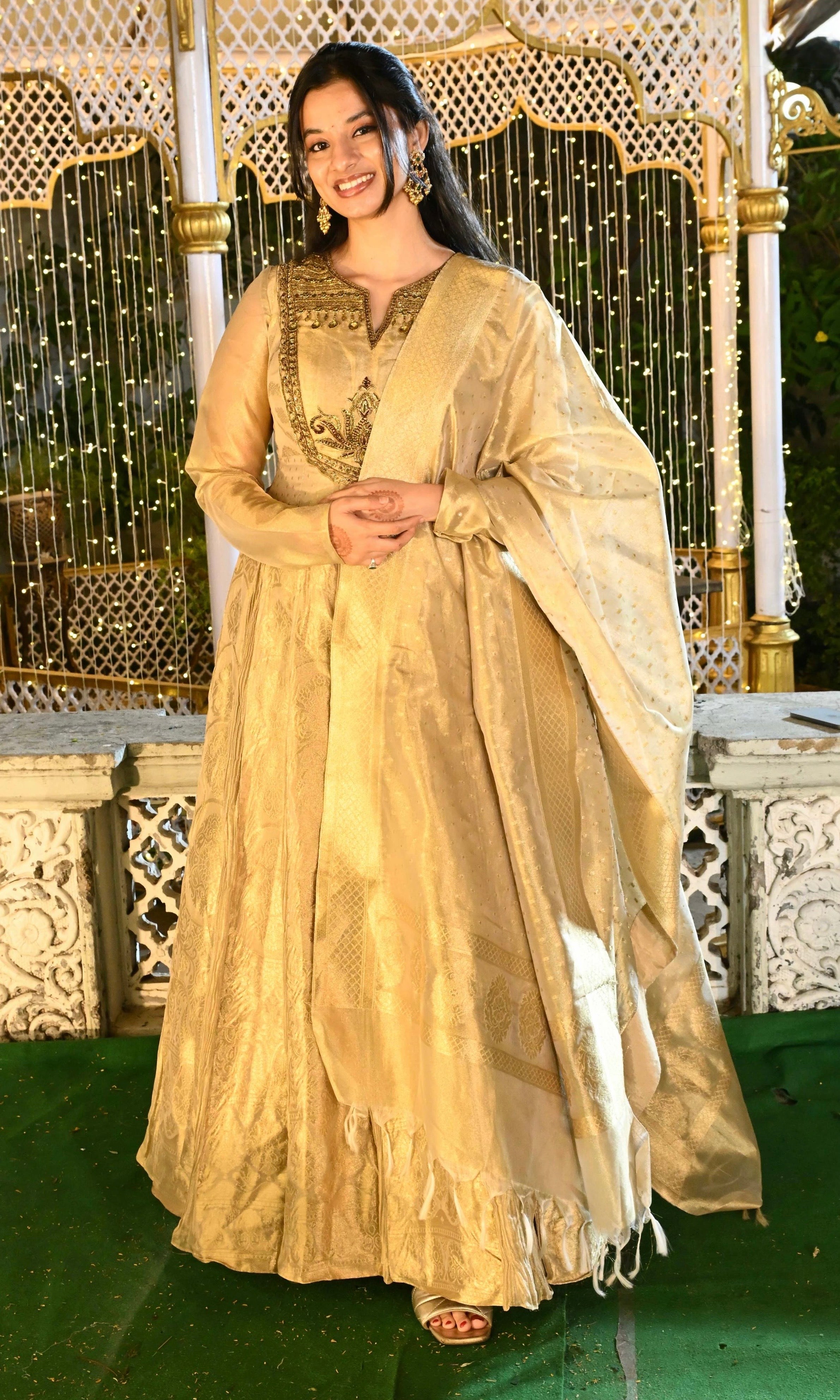 IVORY GOLDEN ANARKALI