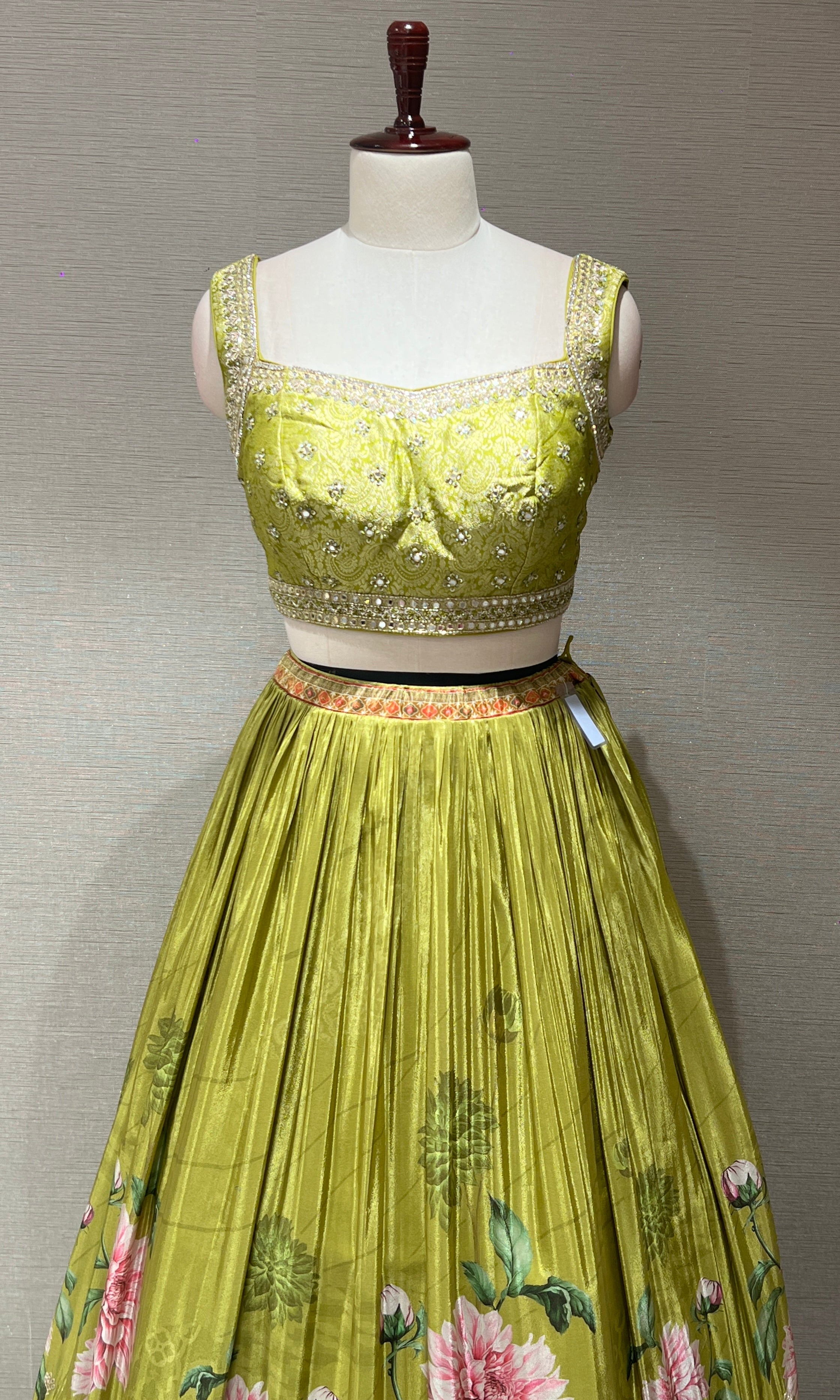 Gulzar Olive Lehenga Set