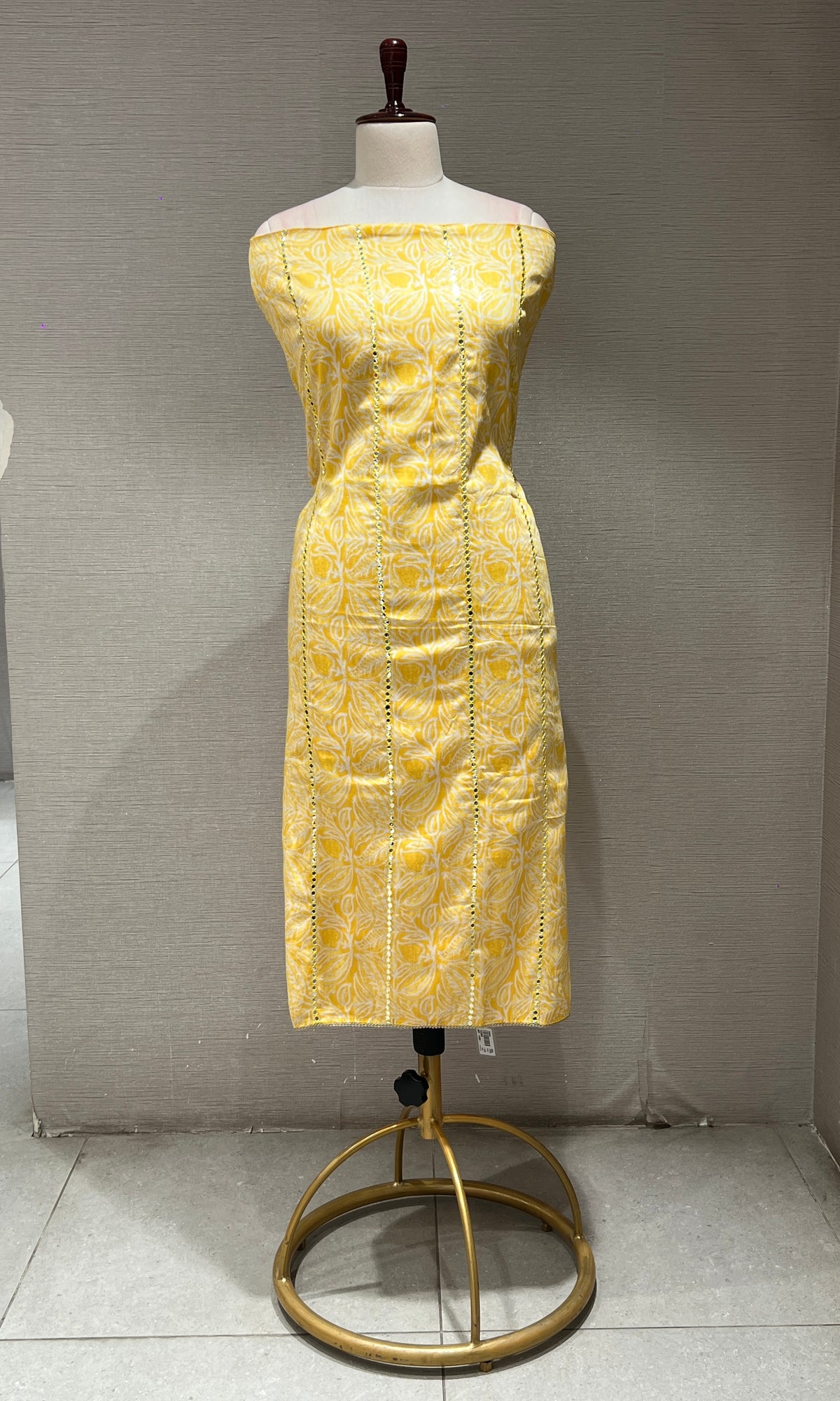 Yellow dress Material