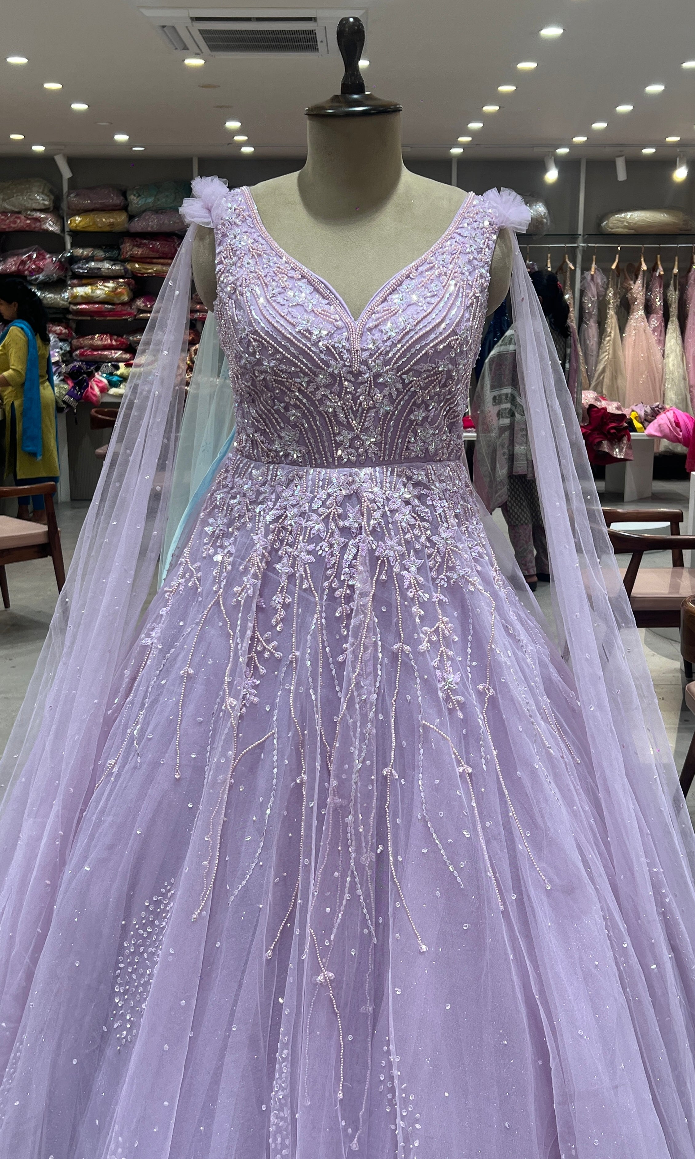 Light Purple Crystal Bloom Gown