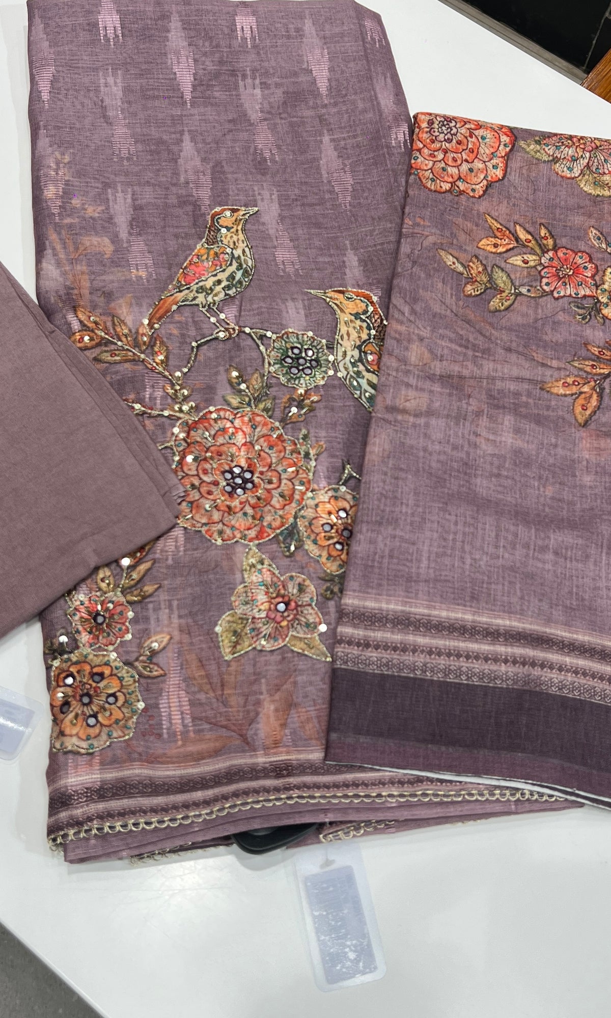 Lilac dress material