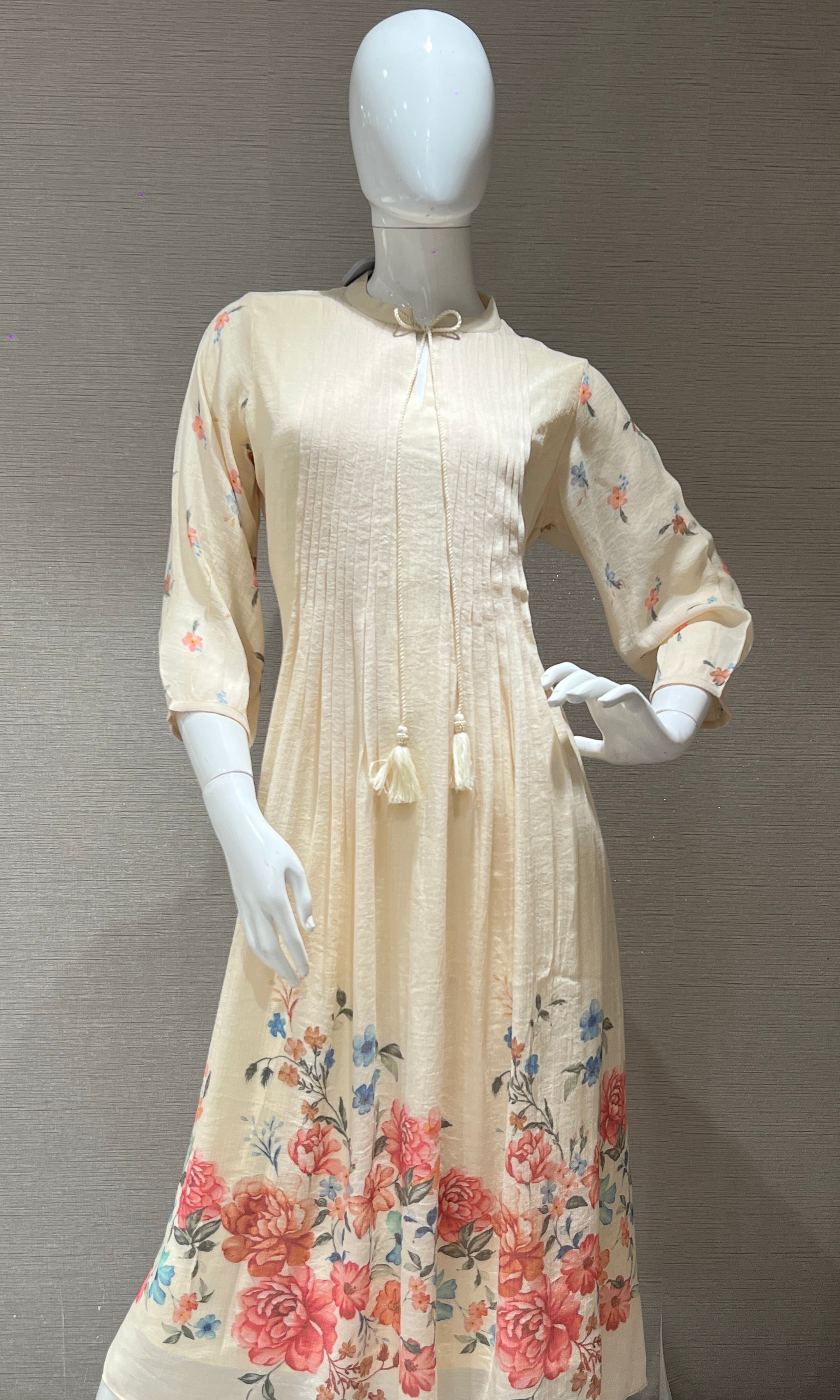 Half white Anarkali top