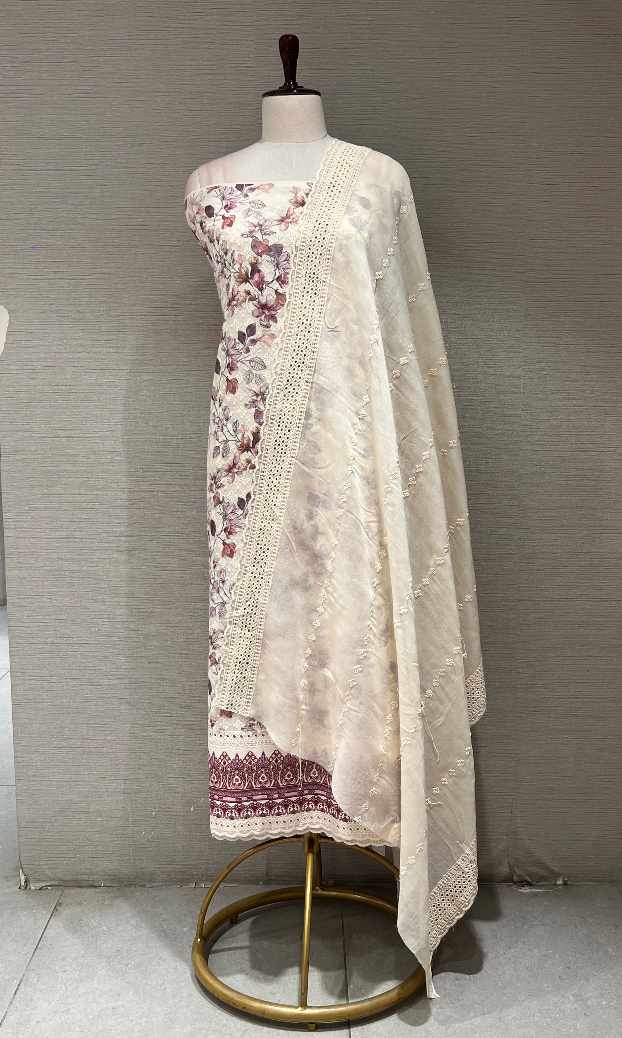 Purple dress material