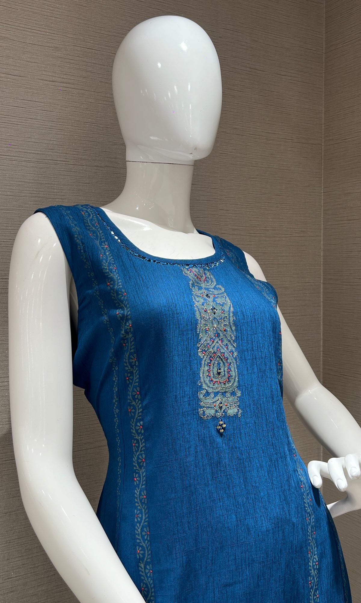 Blue Kurti top with bottom