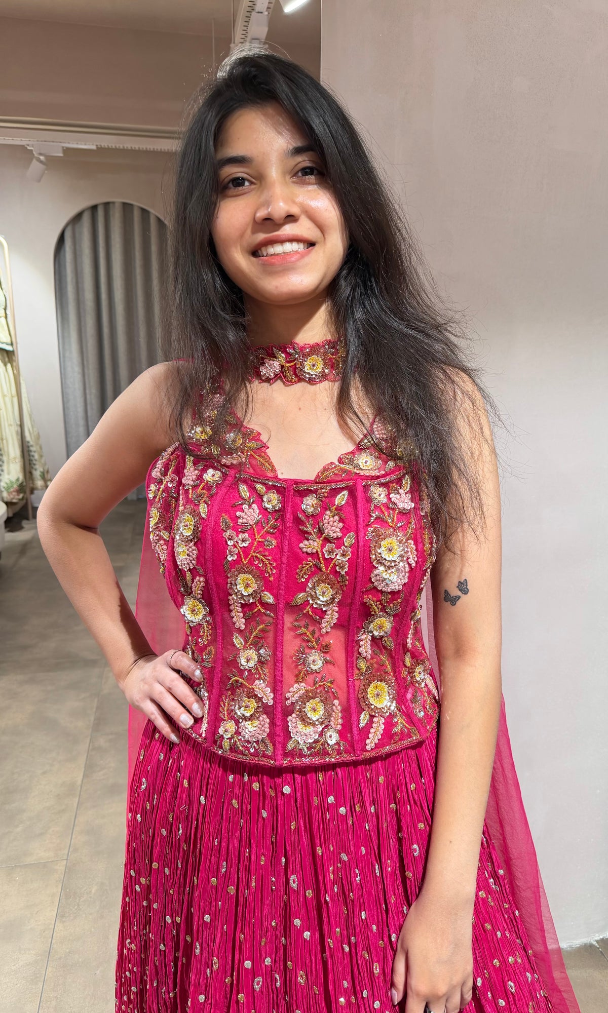 Pink EMBELLISHED LEHENGA