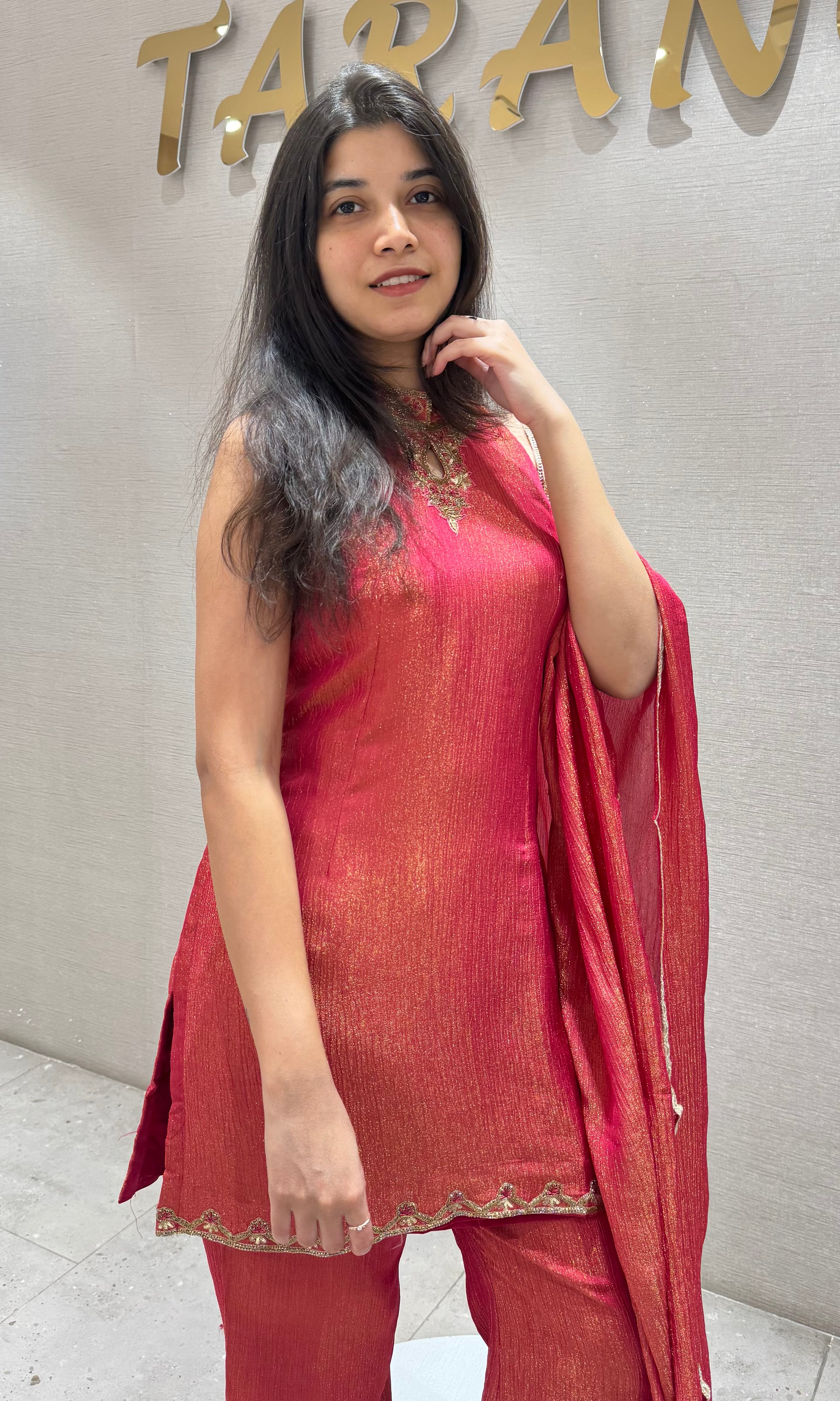 The Royal PINK Sharara Festive Glow