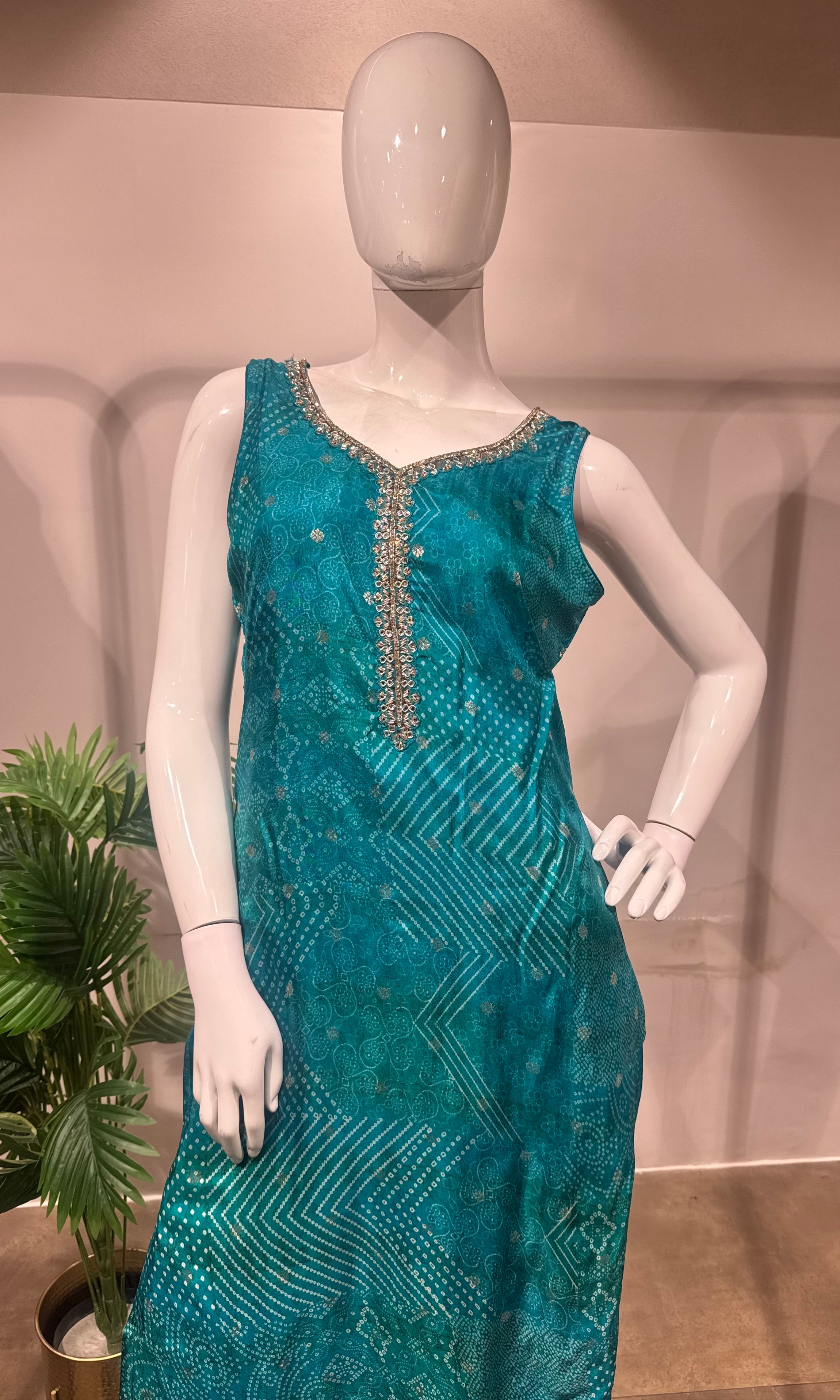 RAMA Bandhani print silk kurta set