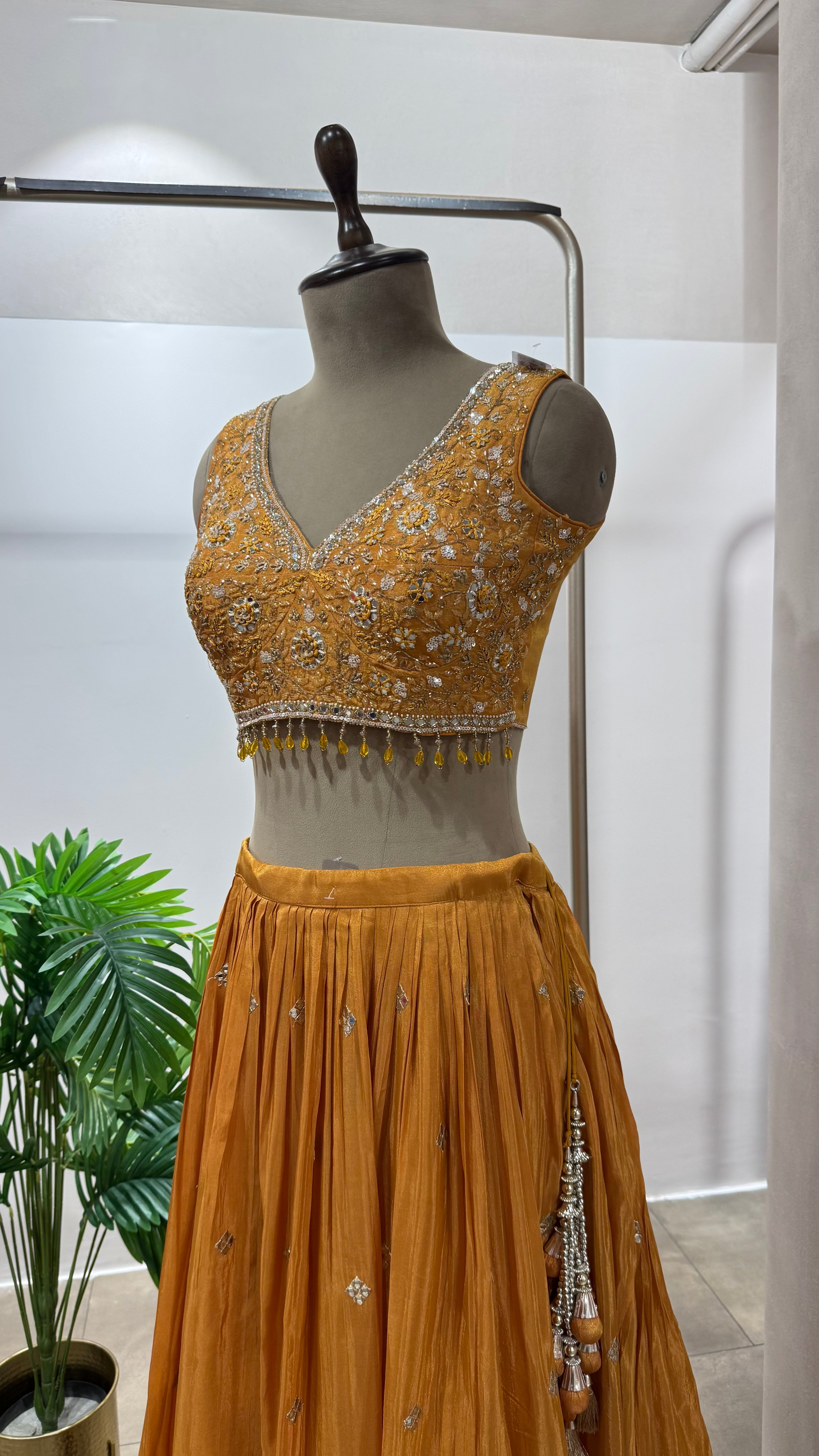 MUSTARD GOLDEN ETHNIC LEHENGA