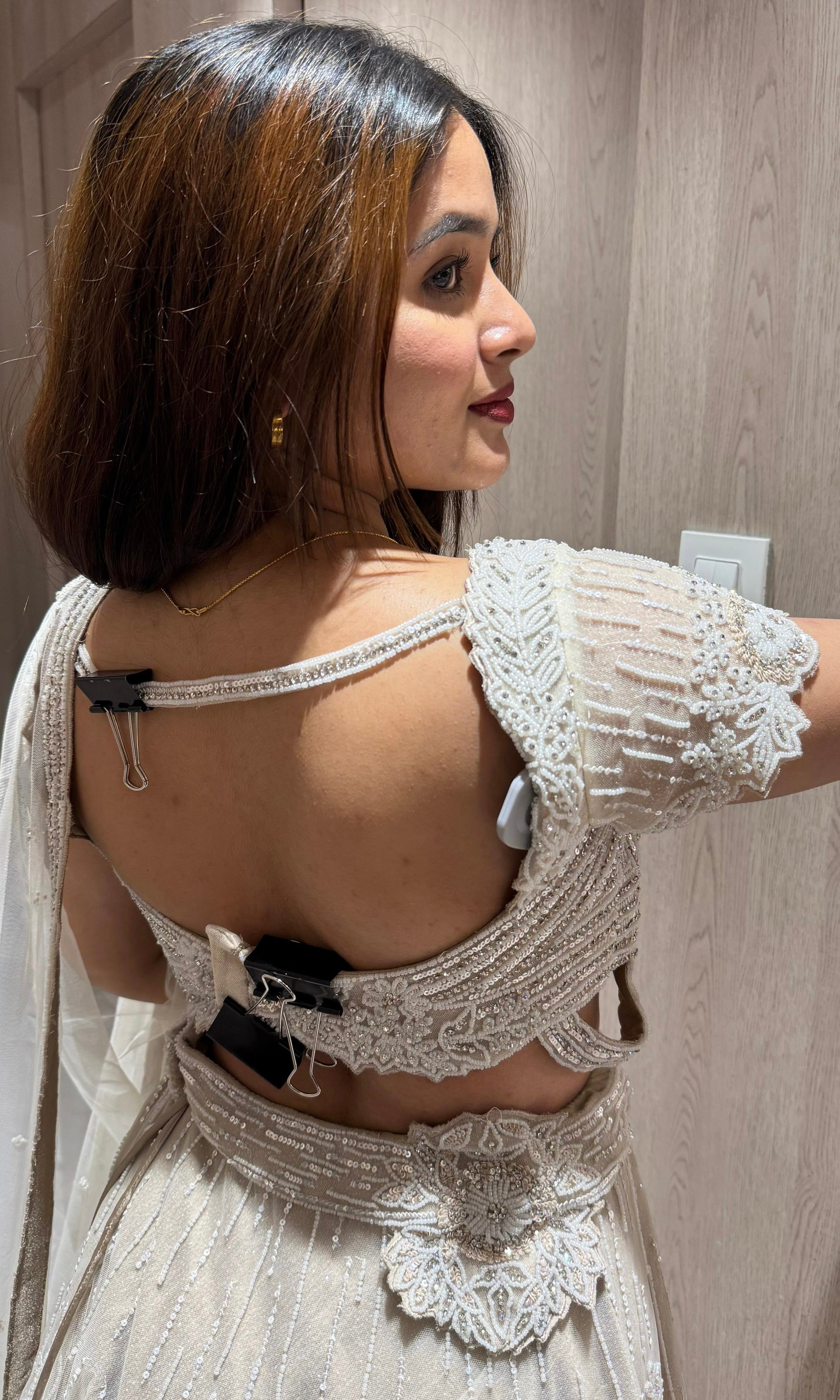 SILVER LEHENGA WITH INTRICATE EMBROIDERY