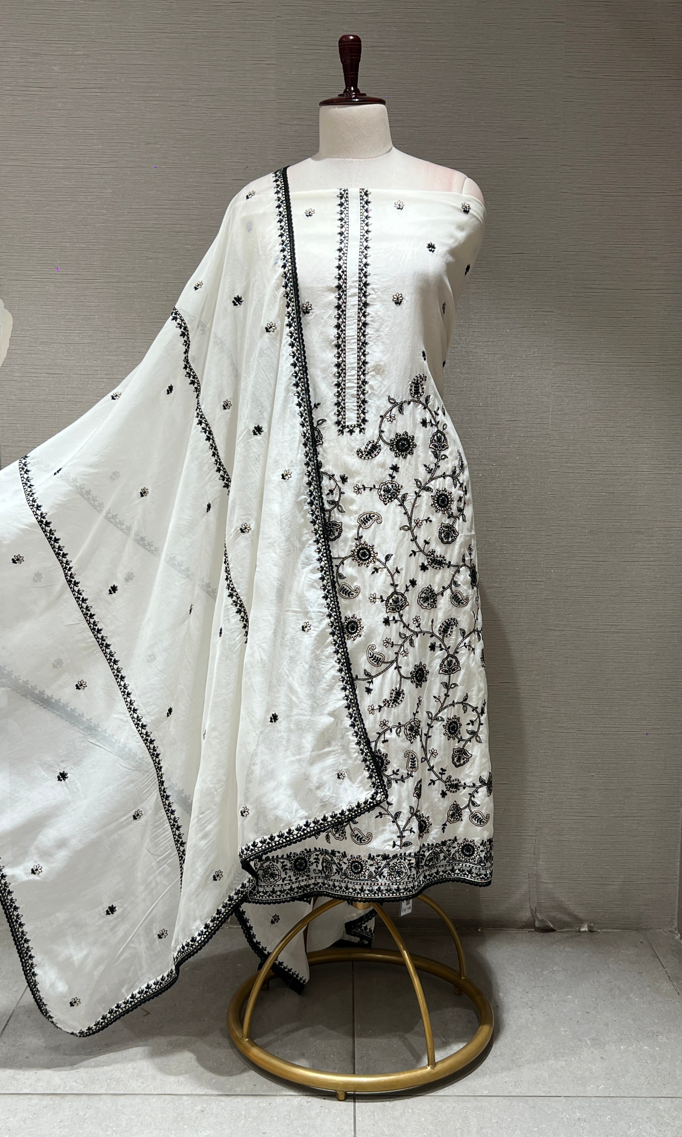 White dress material