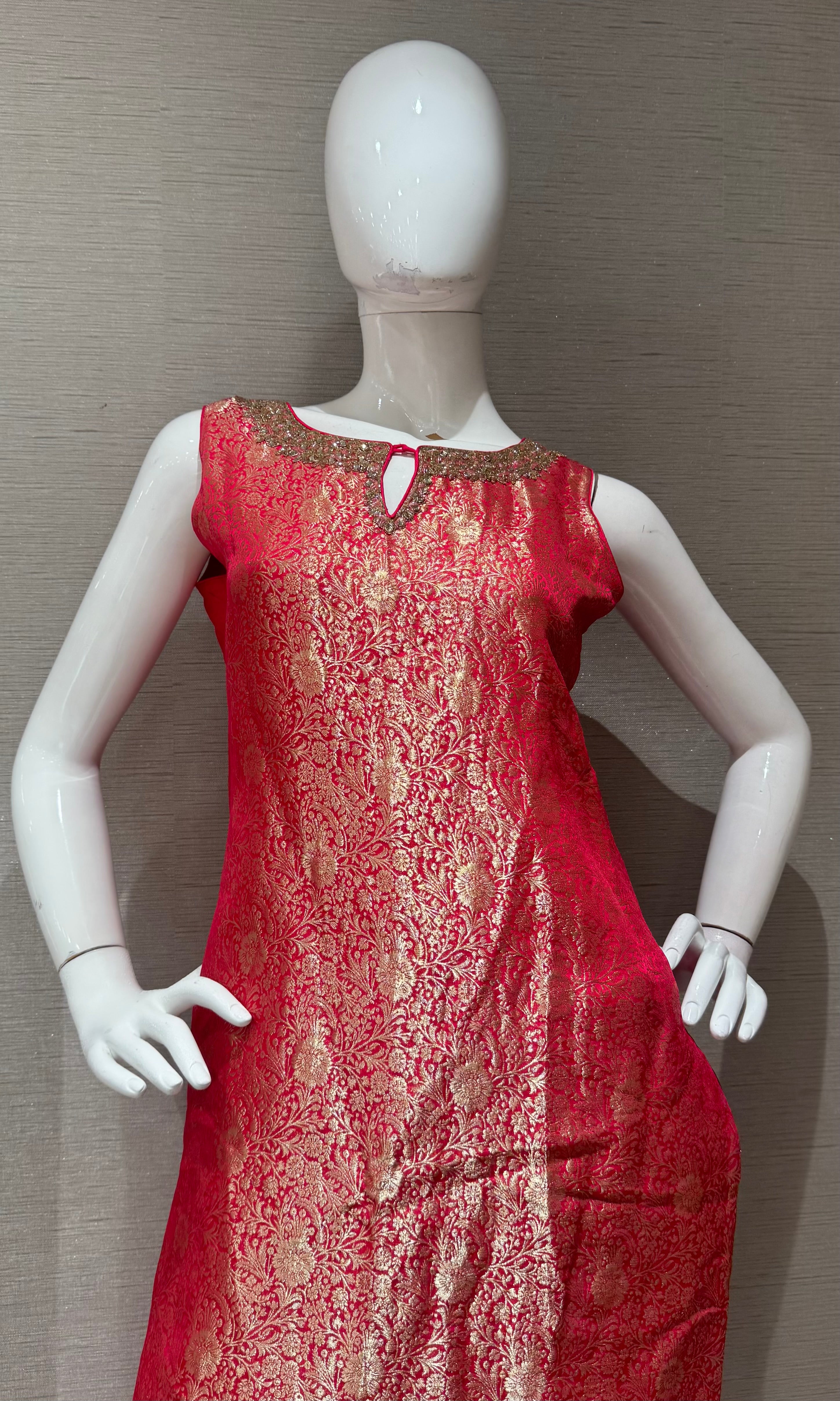 Rani Banarasi ethnic kurta set