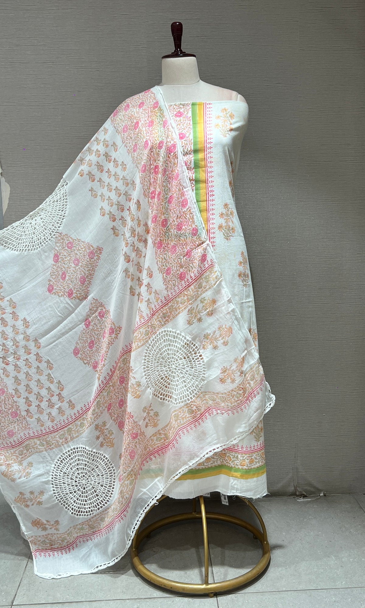 Yellow dress material