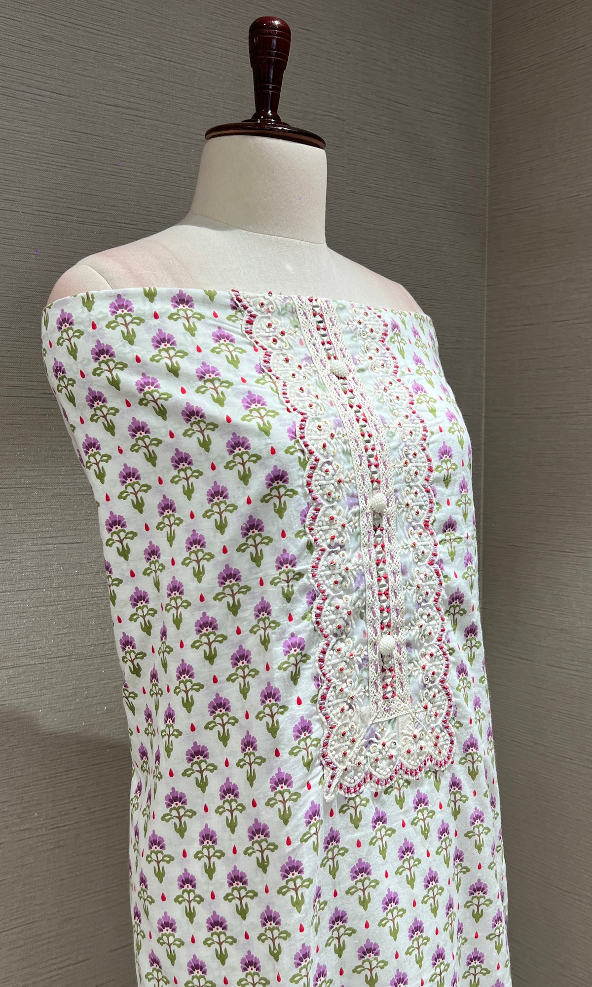White dress material