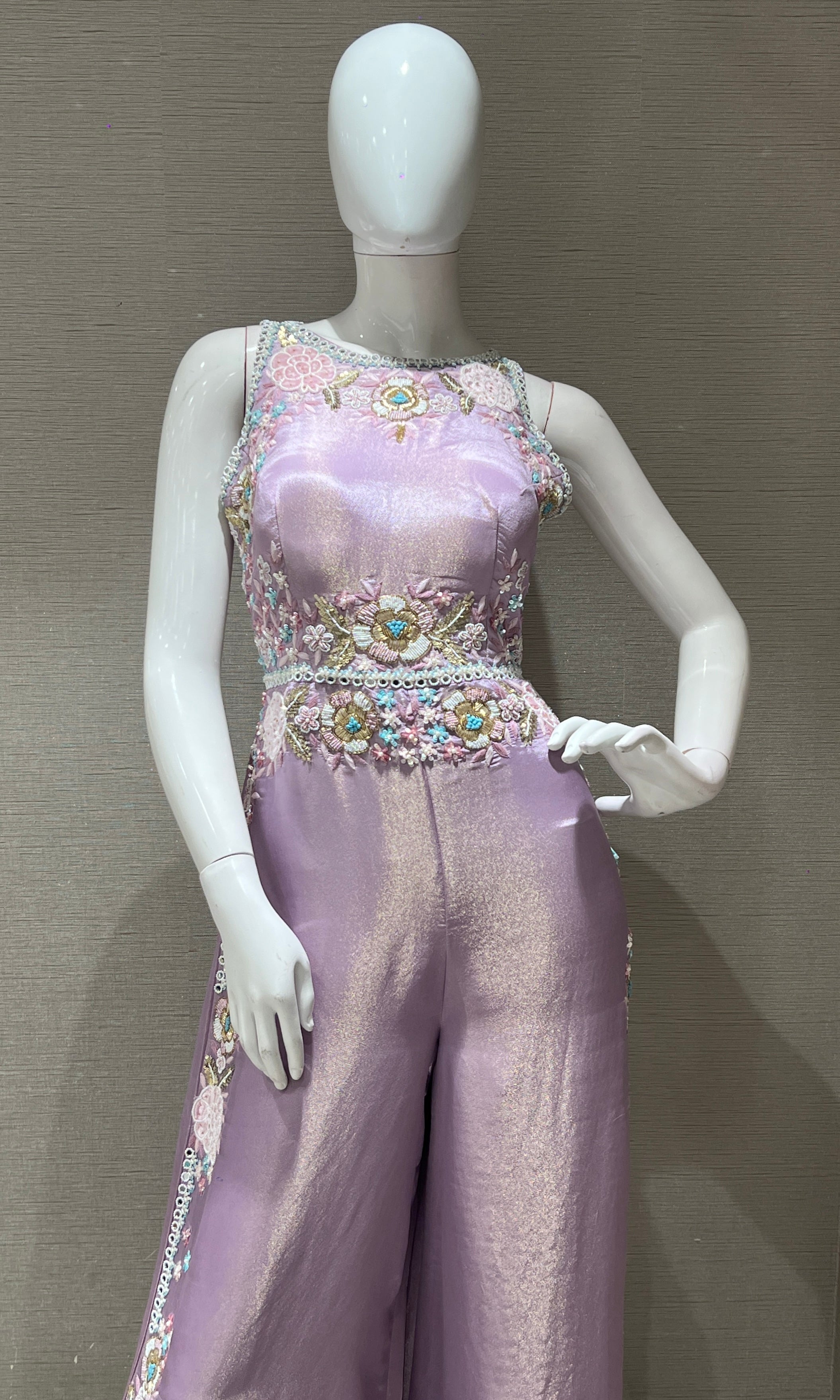Lilac Embellished Jumpsuit