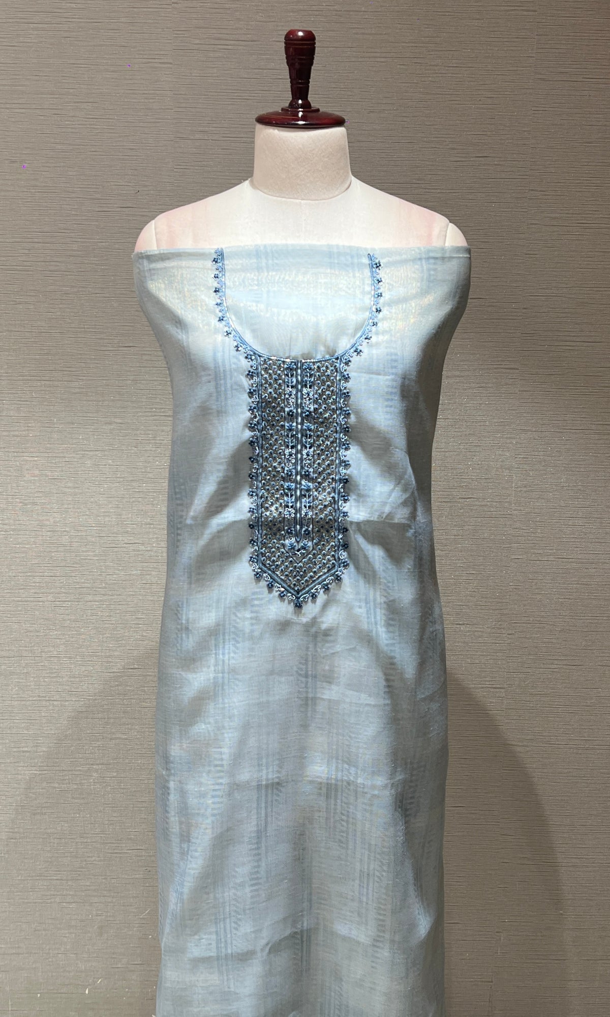 Light blue dress material