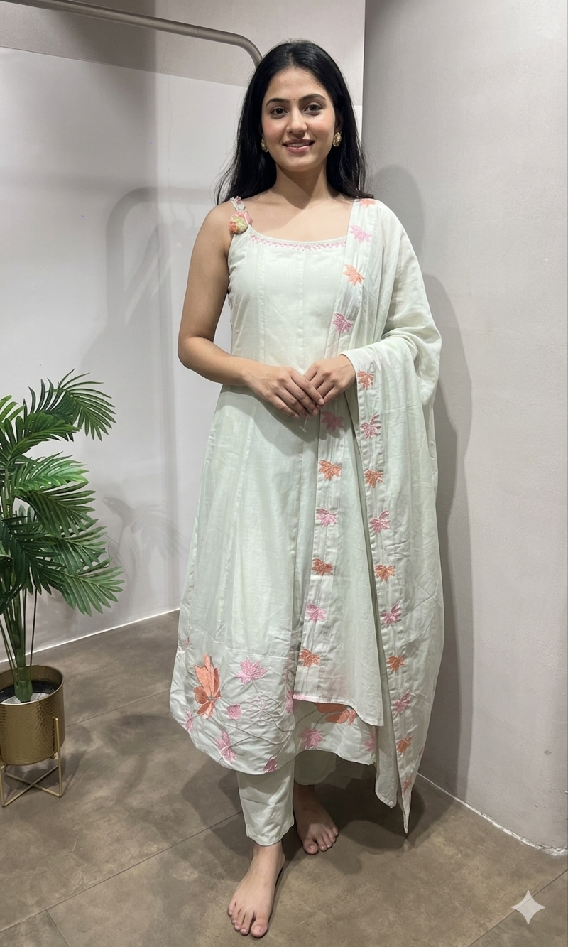 pista green tissue silk kurta set