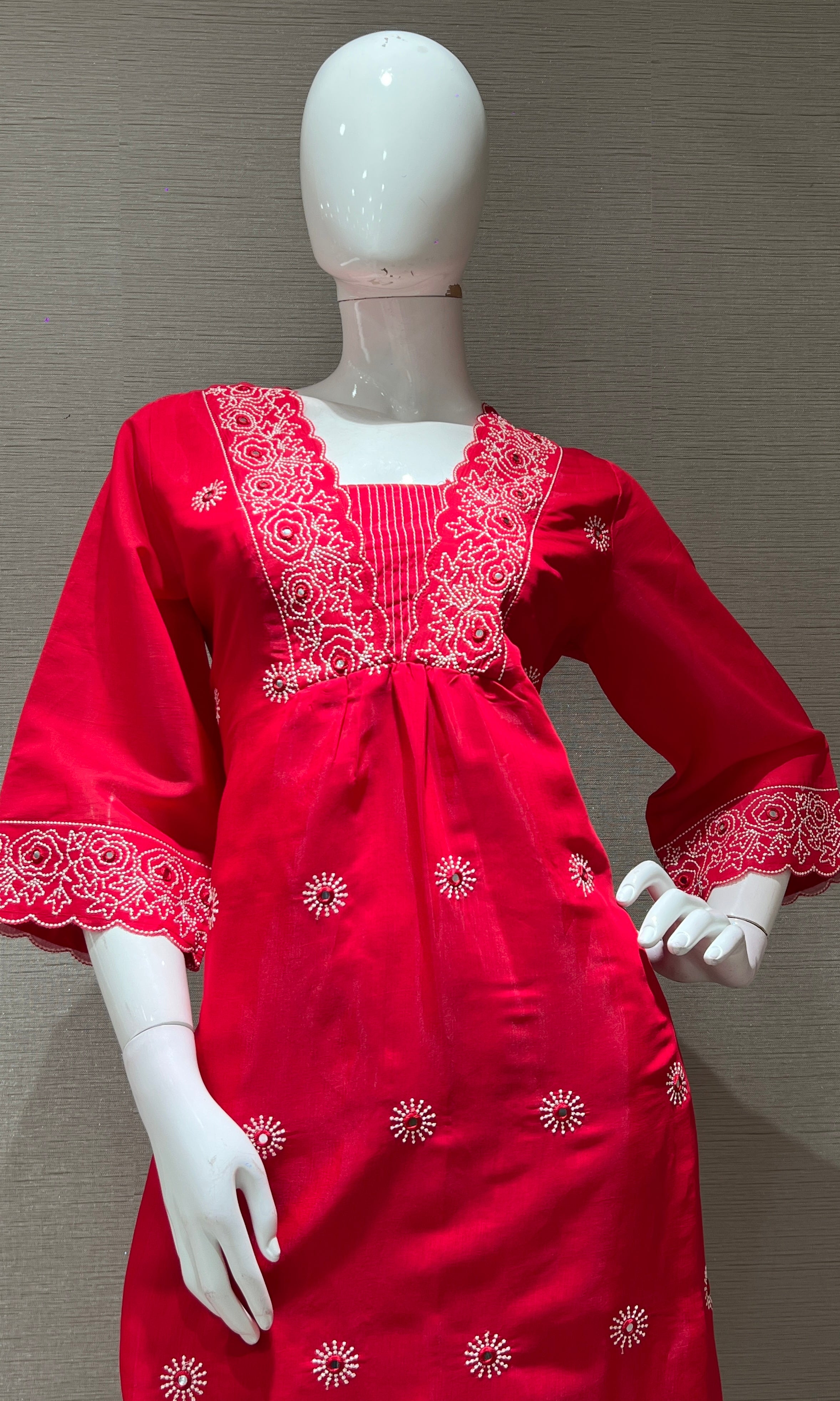 PINK ETHNIC KURTA SET