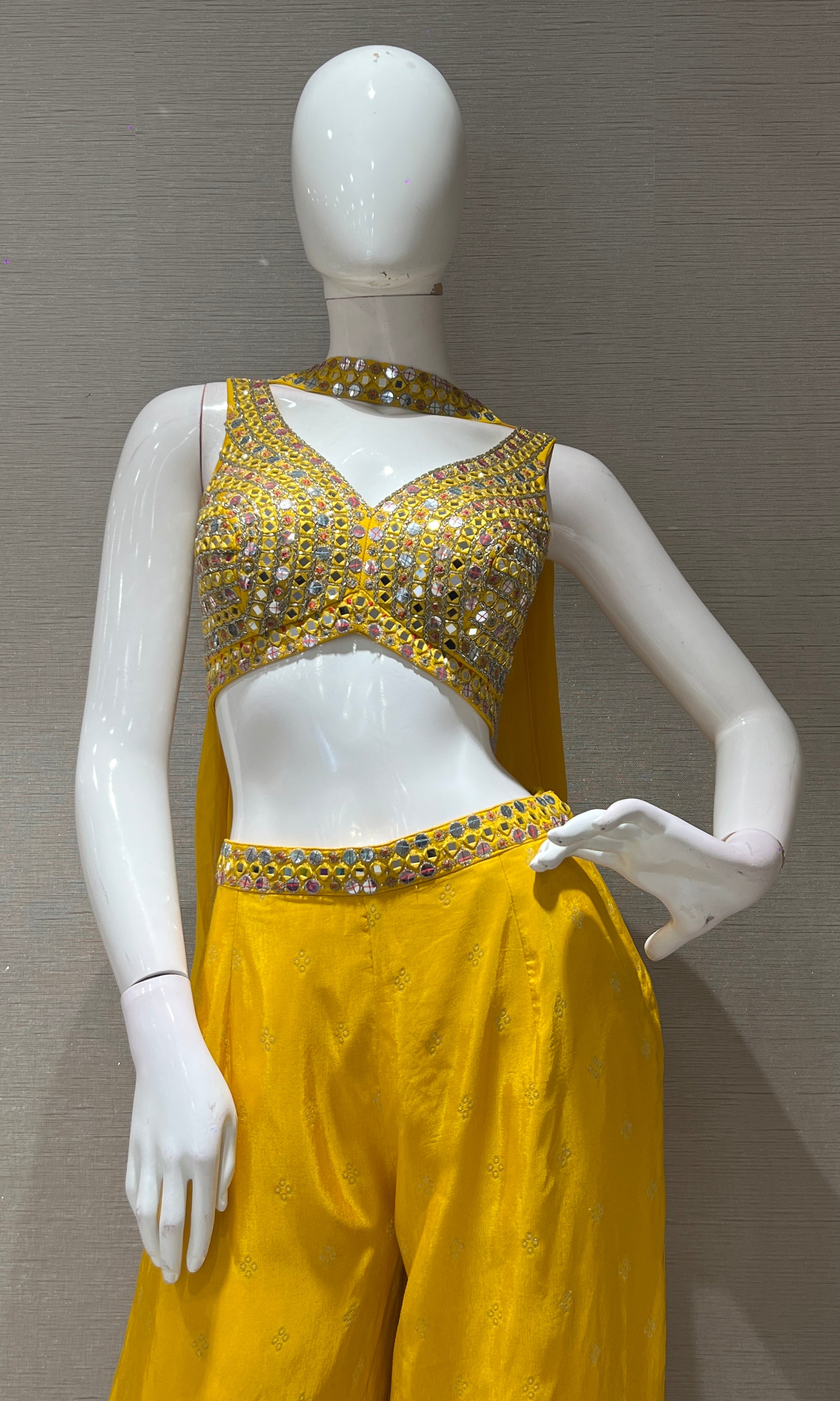 Yellow ETHNIC palazzo SET