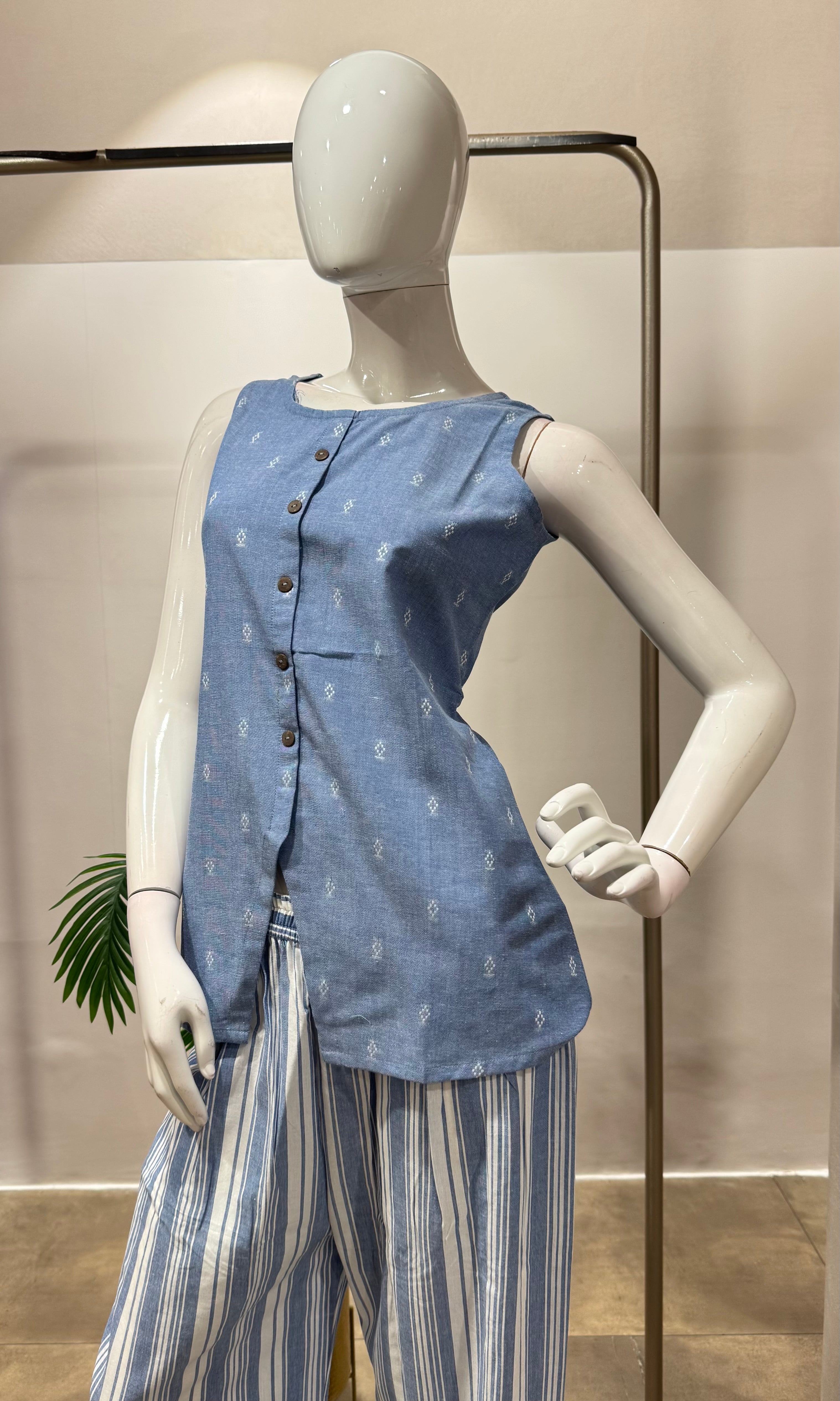 Light blue ethnic cord set