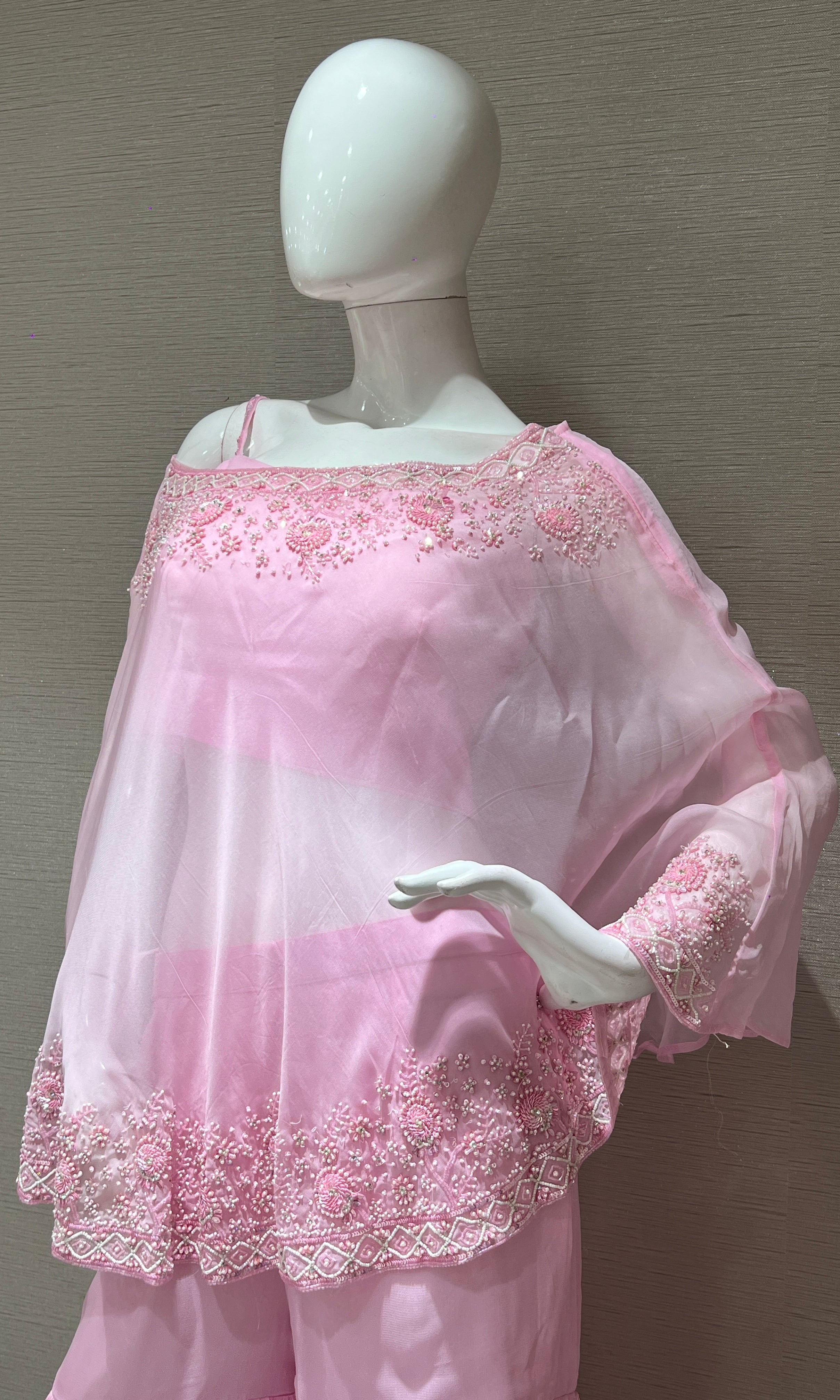 Light Pink Dream Flowy Sharara Set