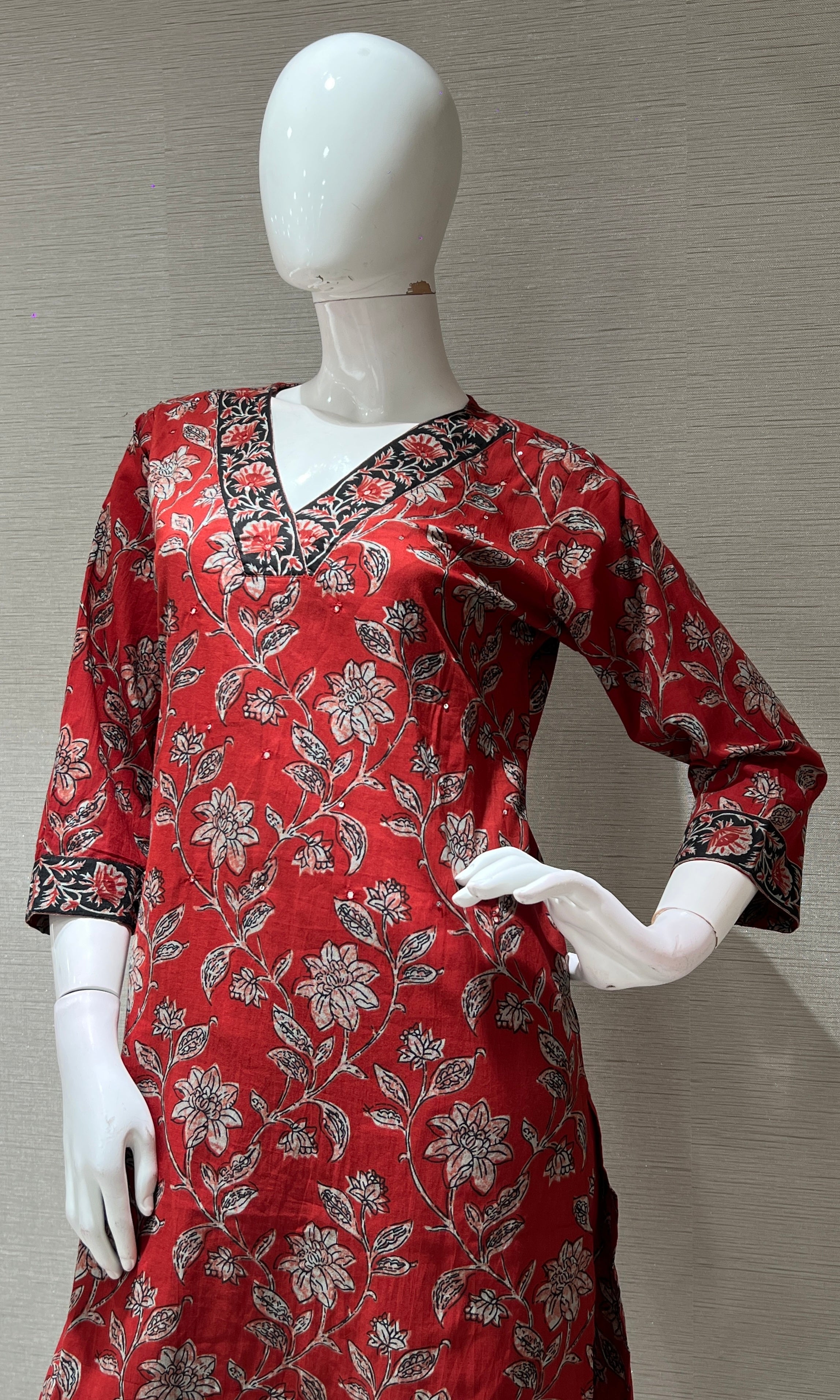 Maroon FLORAL PRINT kurta set